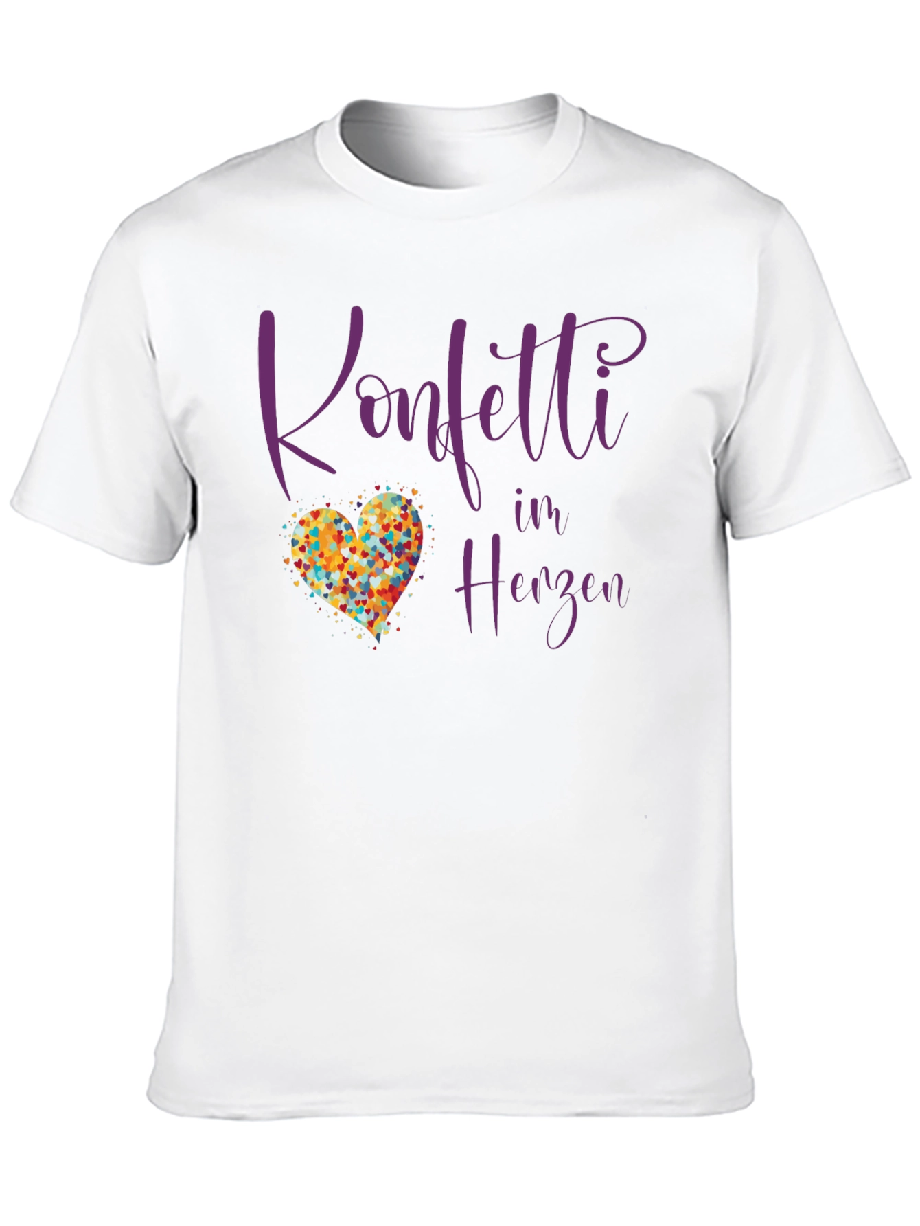 Confetti in Herzen Black T-Shirt