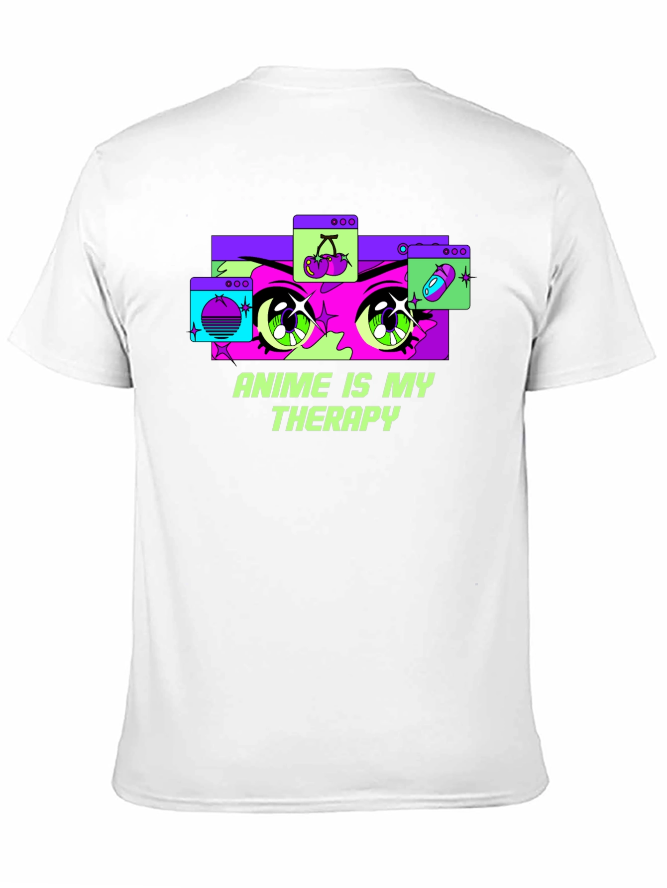 Anime Therapy T-Shirt - Black Graphic Tee