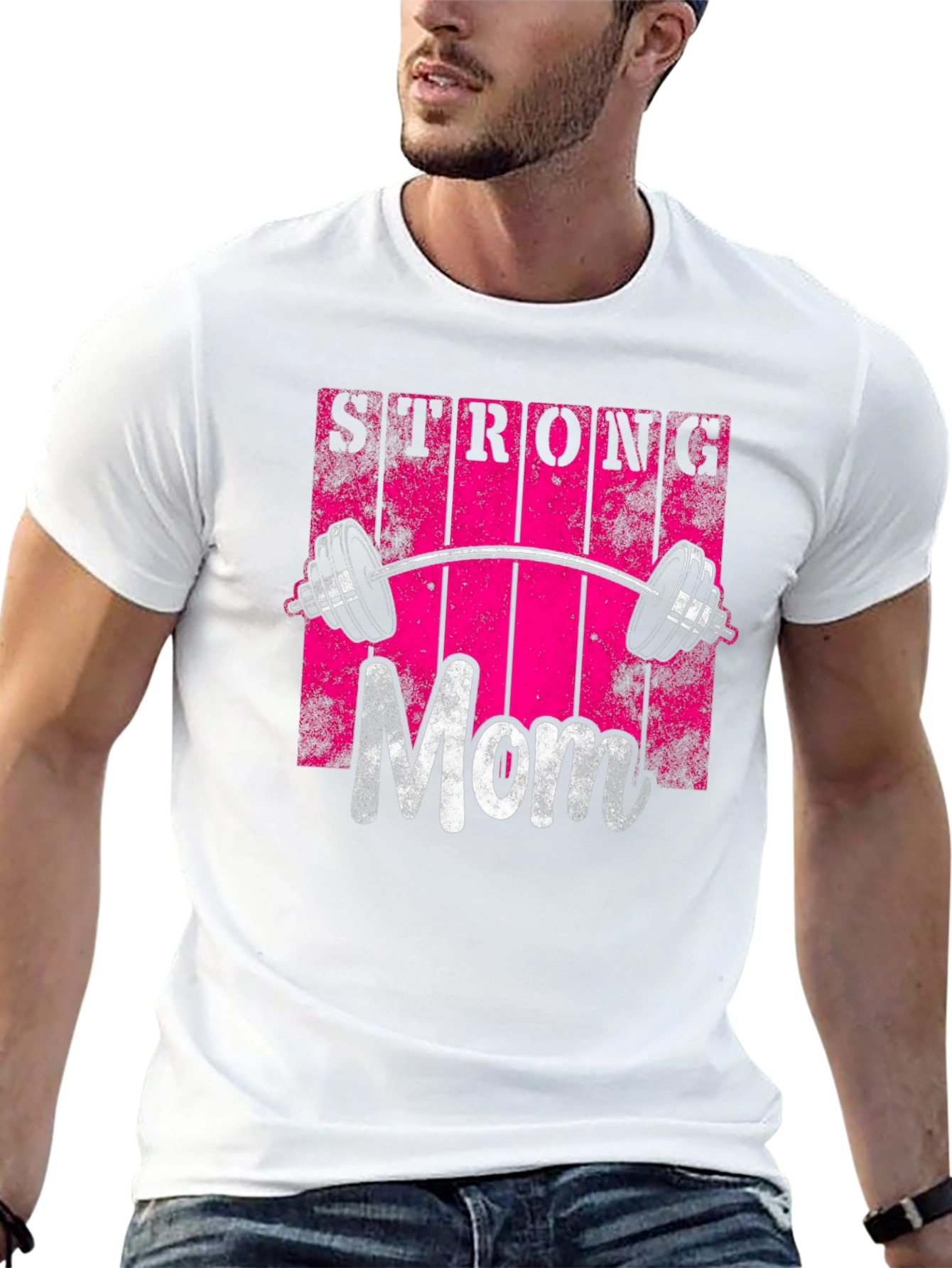 Strong Mom Graphic Tee - Fitness Design