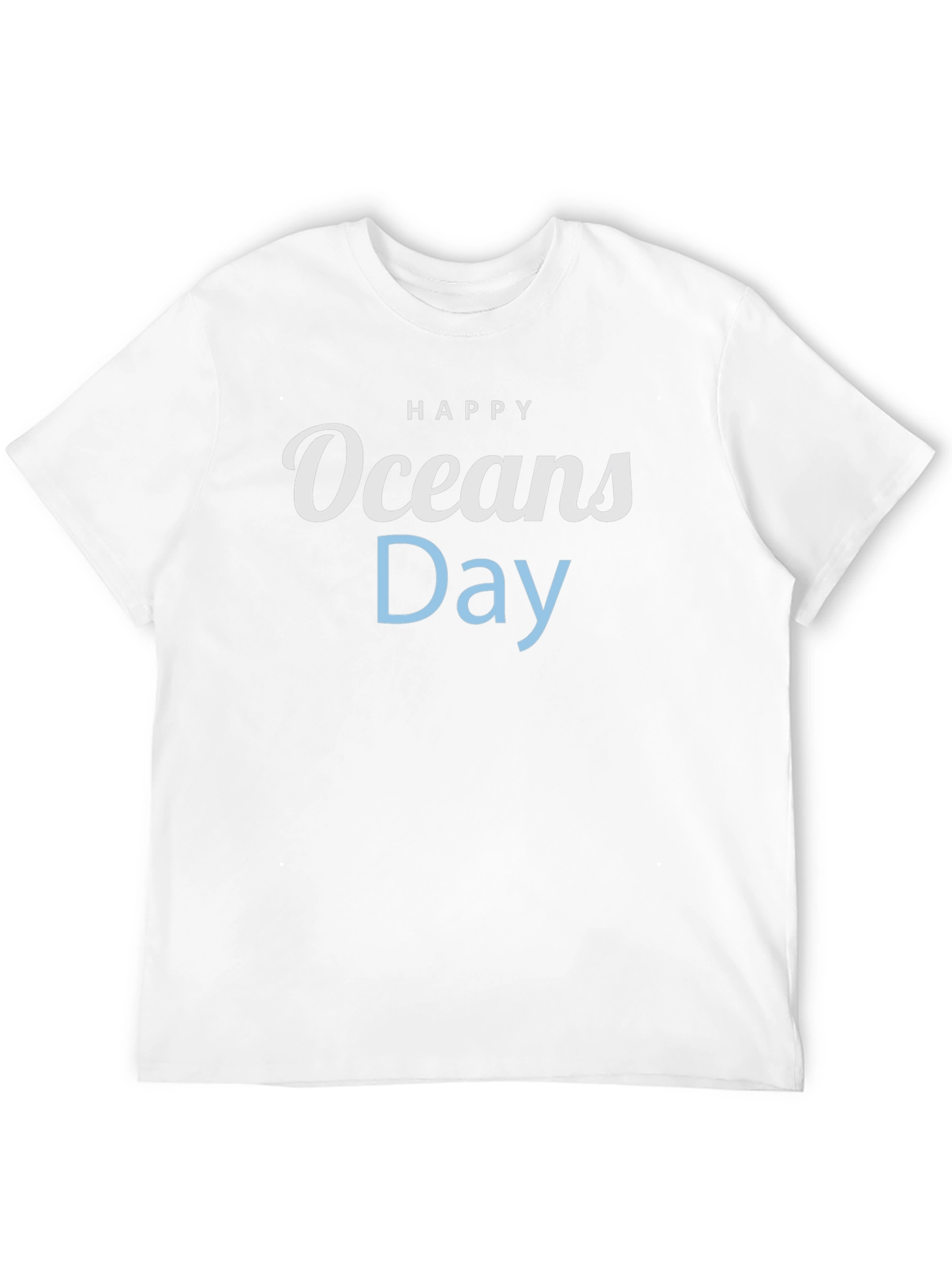 Happy Oceans Day Black T-Shirt