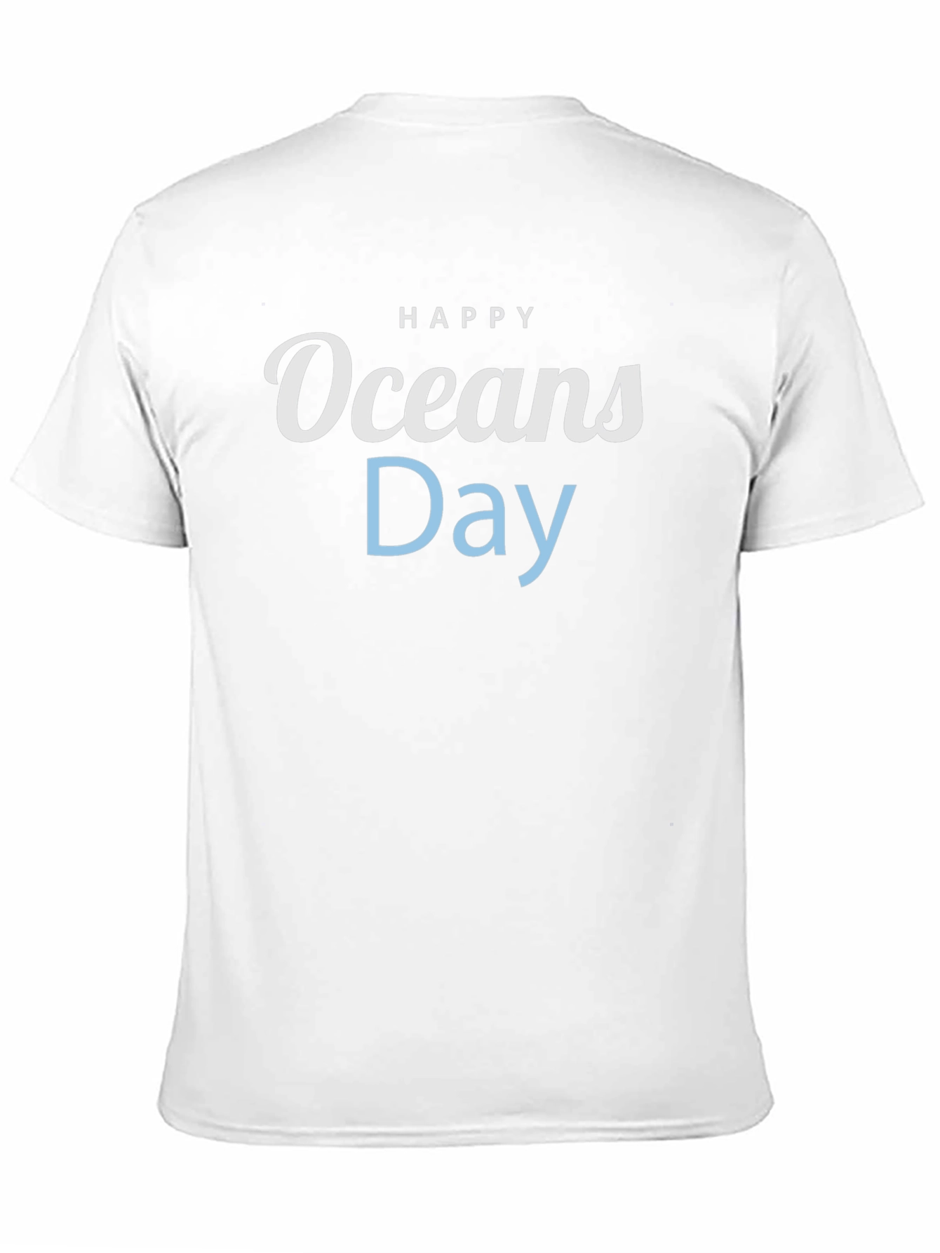 Happy Oceans Day Black T-Shirt
