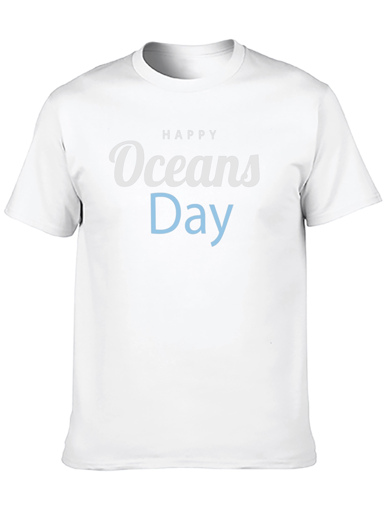Happy Oceans Day Black T-Shirt