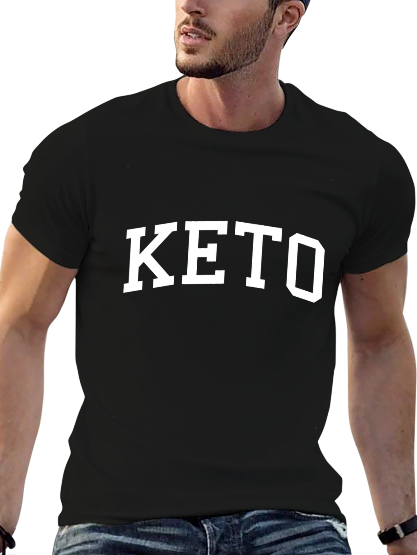 KETO T-Shirt Black Cotton Blend Short Sleeve Tee
