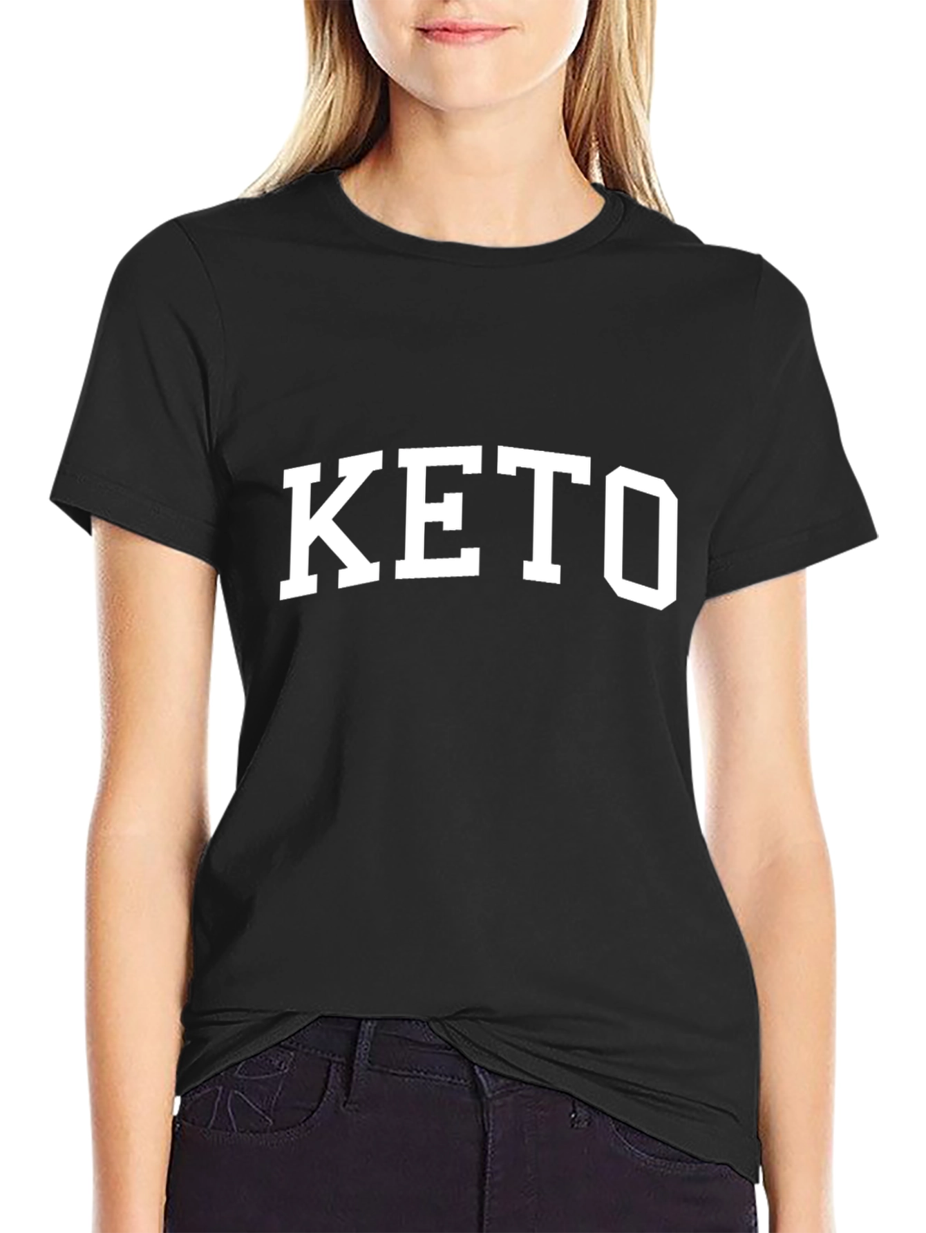 KETO T-Shirt Black Cotton Blend Short Sleeve Tee