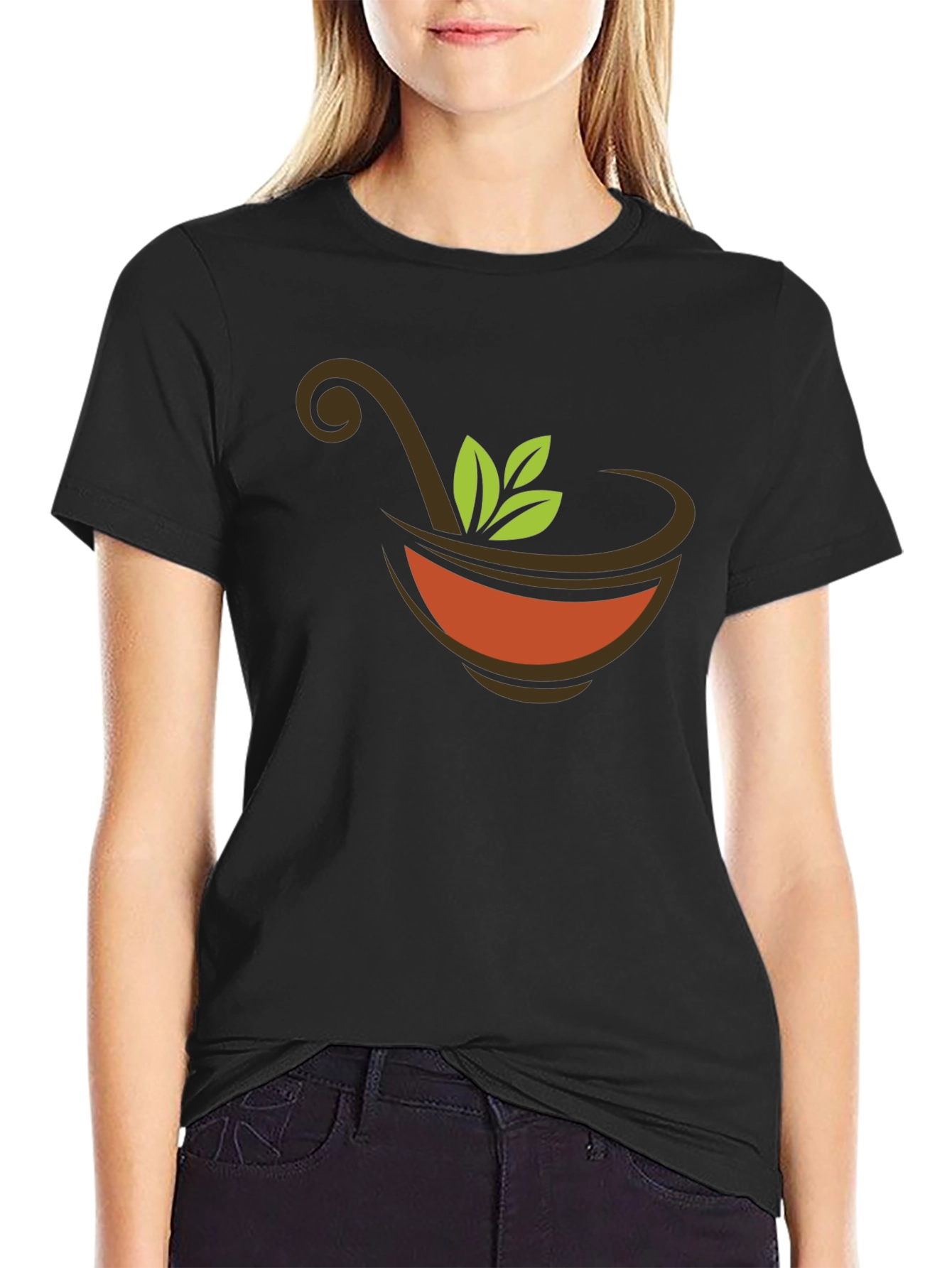 Herbal Tea Bowl Black T-Shirt