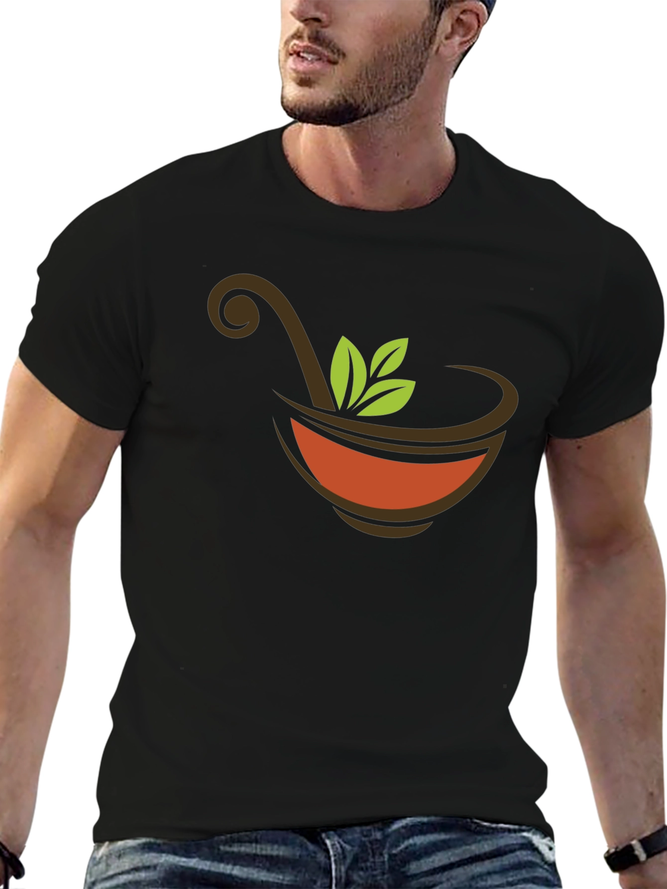 Herbal Tea Bowl Black T-Shirt