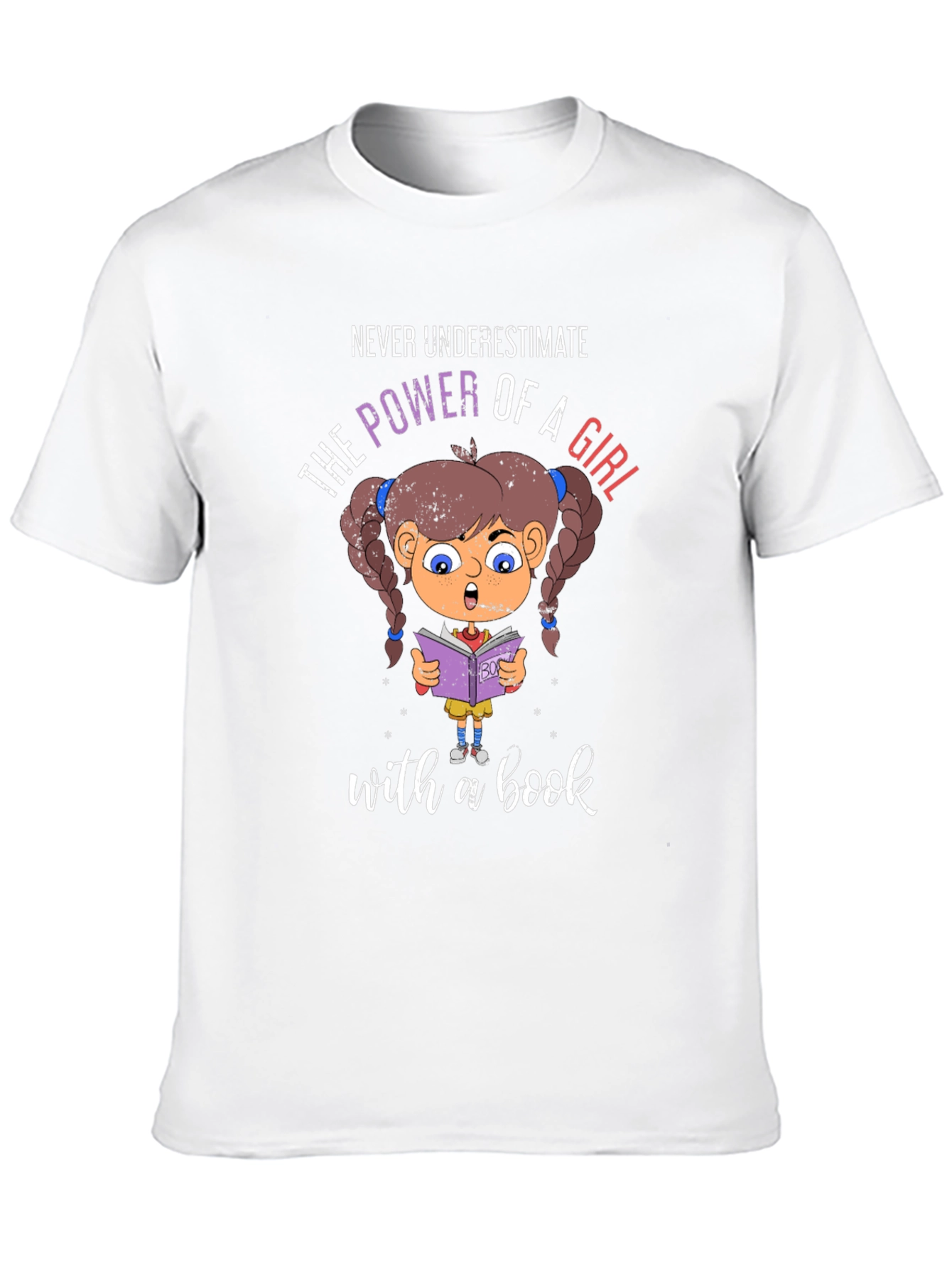 Never Underestimate a Girl with a Book T-Shirt