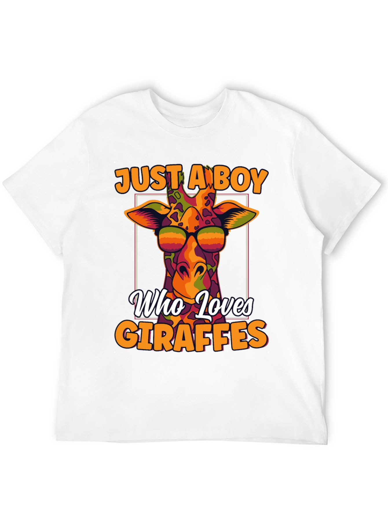 Giraffe Lovers T-Shirt: Just a Boy Who Loves Giraffes
