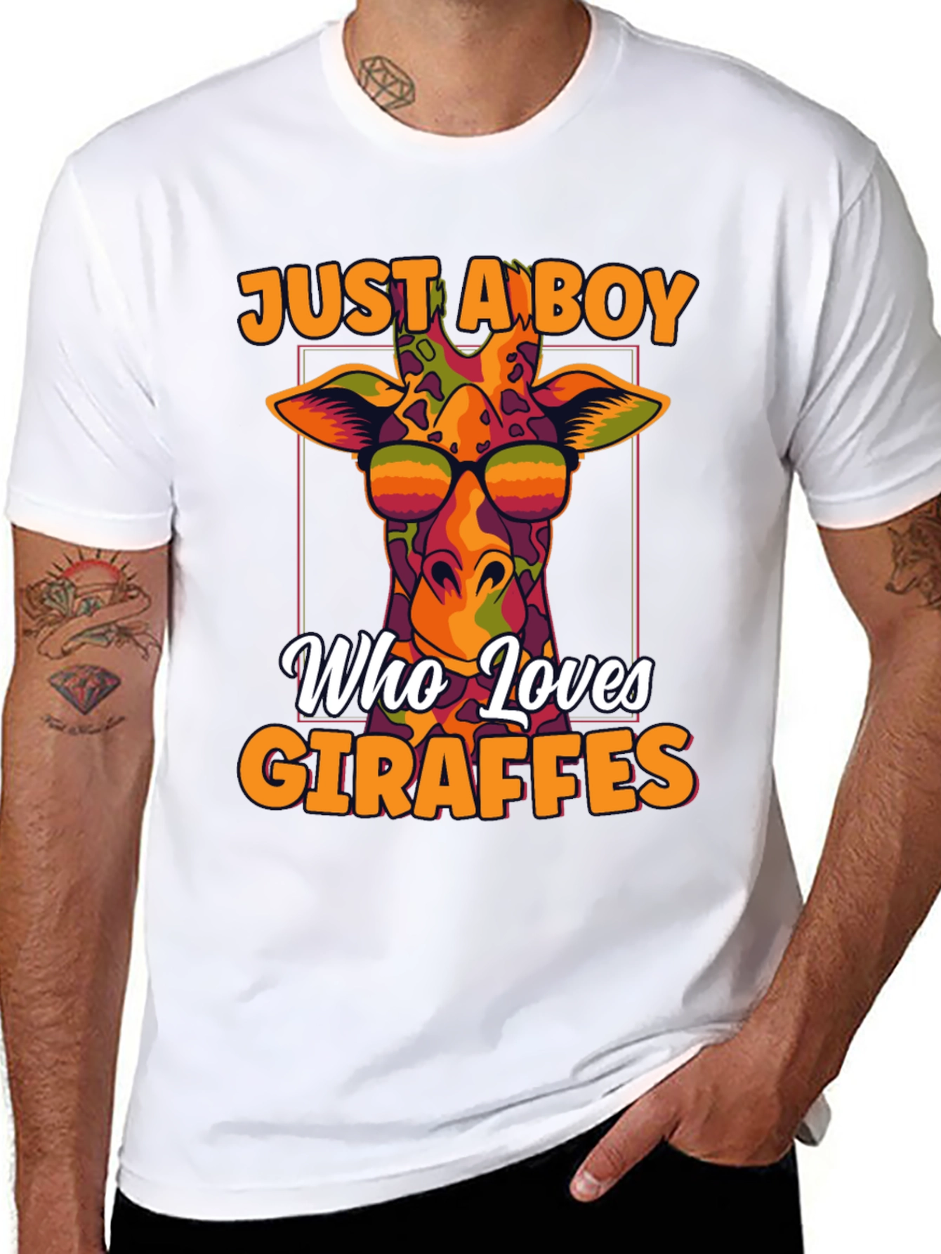 Giraffe Lovers T-Shirt: Just a Boy Who Loves Giraffes