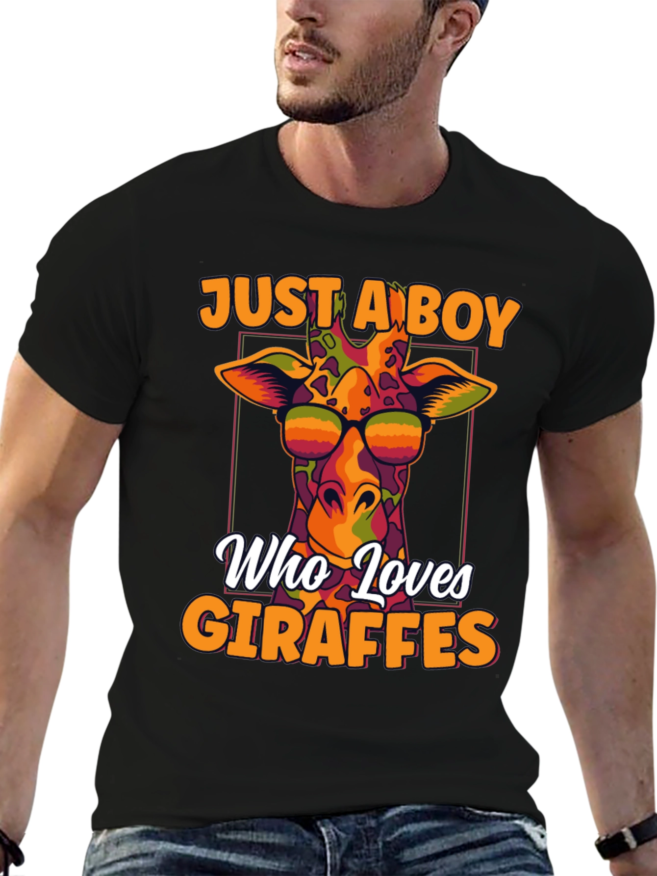 Giraffe Lovers T-Shirt: Just a Boy Who Loves Giraffes