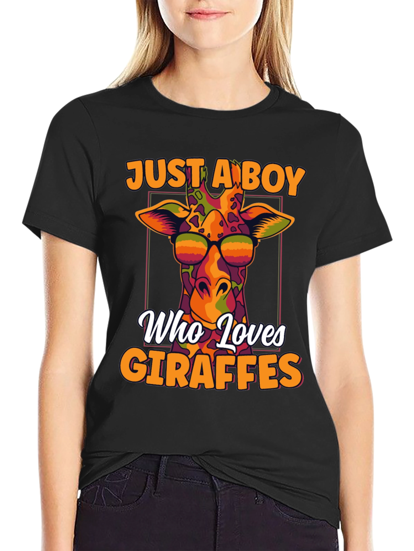 Giraffe Lovers T-Shirt: Just a Boy Who Loves Giraffes