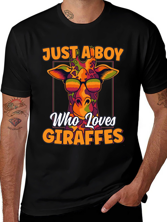 Giraffe Lovers T-Shirt: Just a Boy Who Loves Giraffes