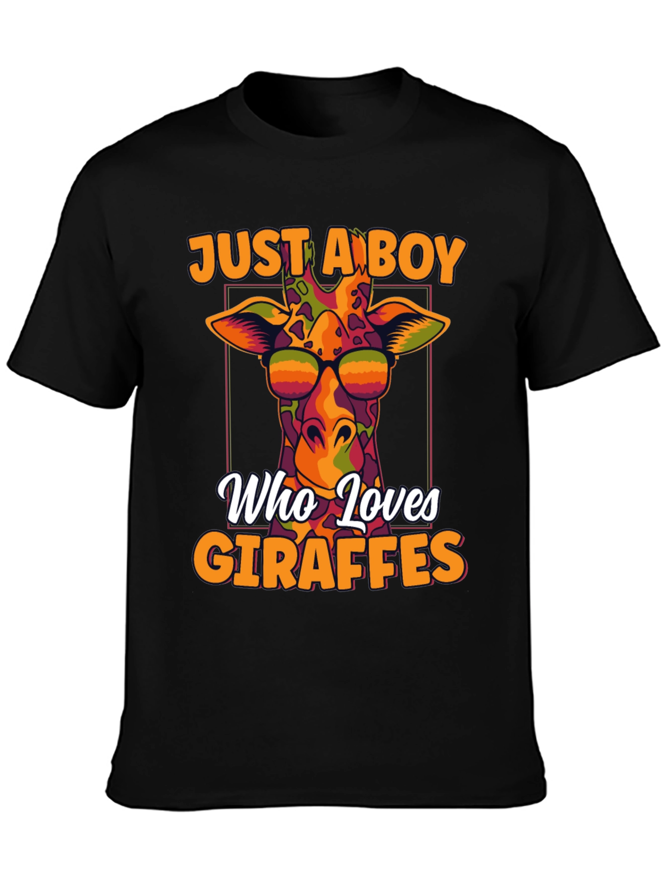 Giraffe Lovers T-Shirt: Just a Boy Who Loves Giraffes