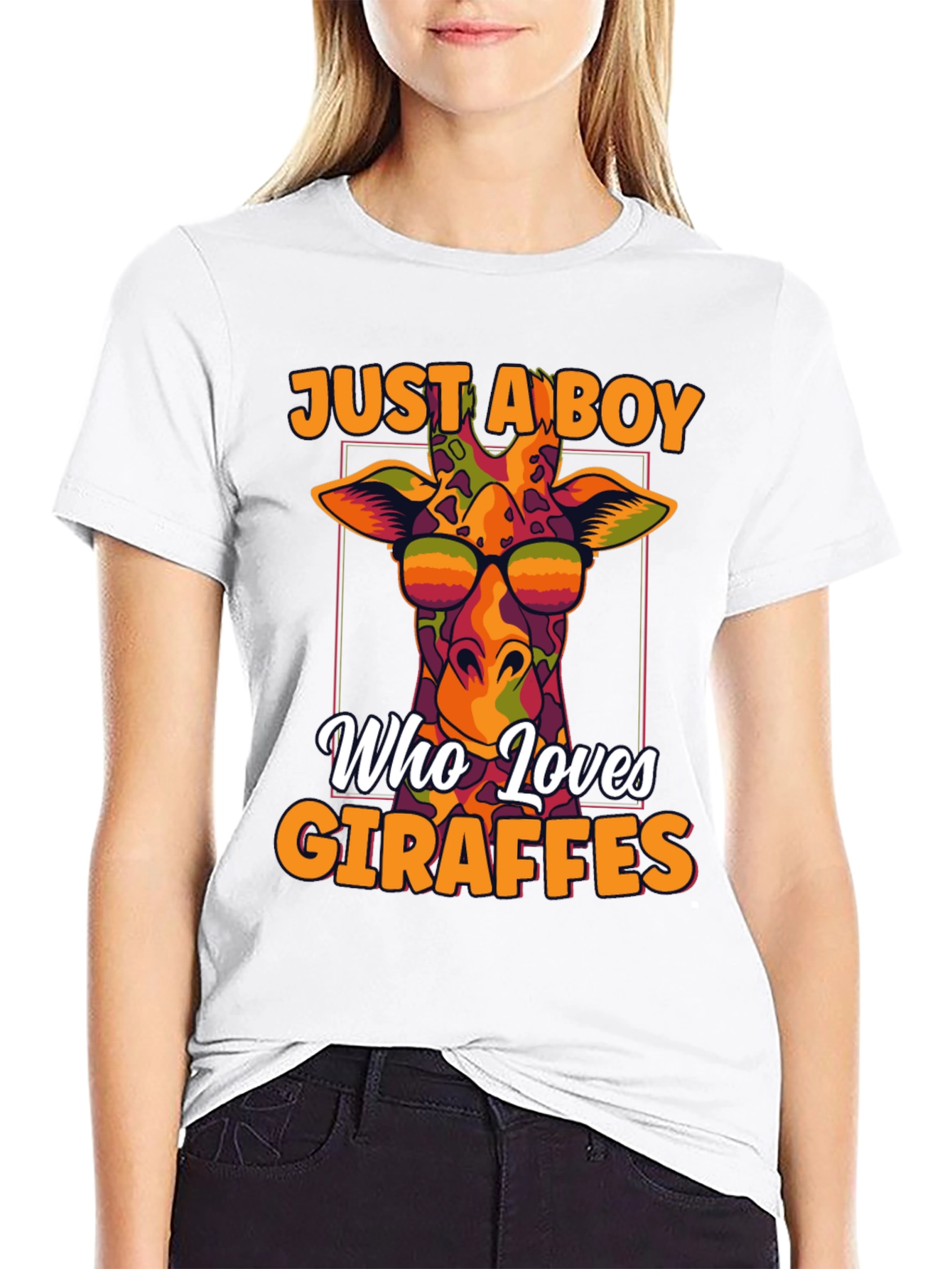Giraffe Lovers T-Shirt: Just a Boy Who Loves Giraffes