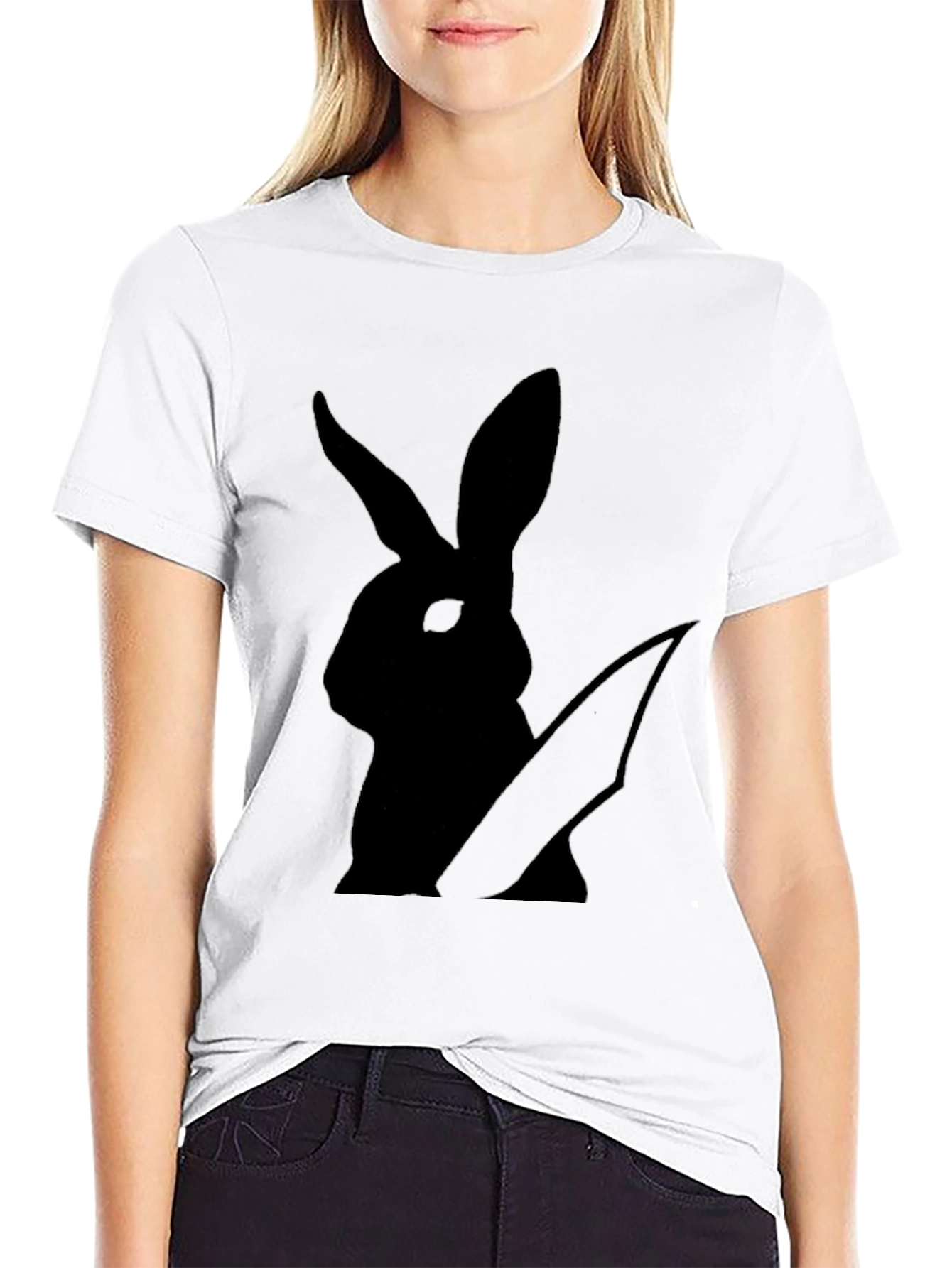Black Rabbit Graphic Tee - Mens Casual Shirt