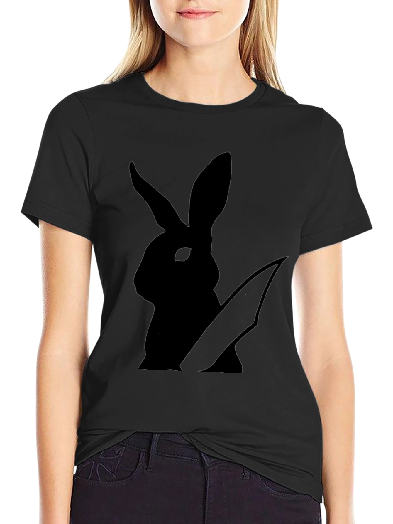 Black Rabbit Graphic Tee - Mens Casual Shirt