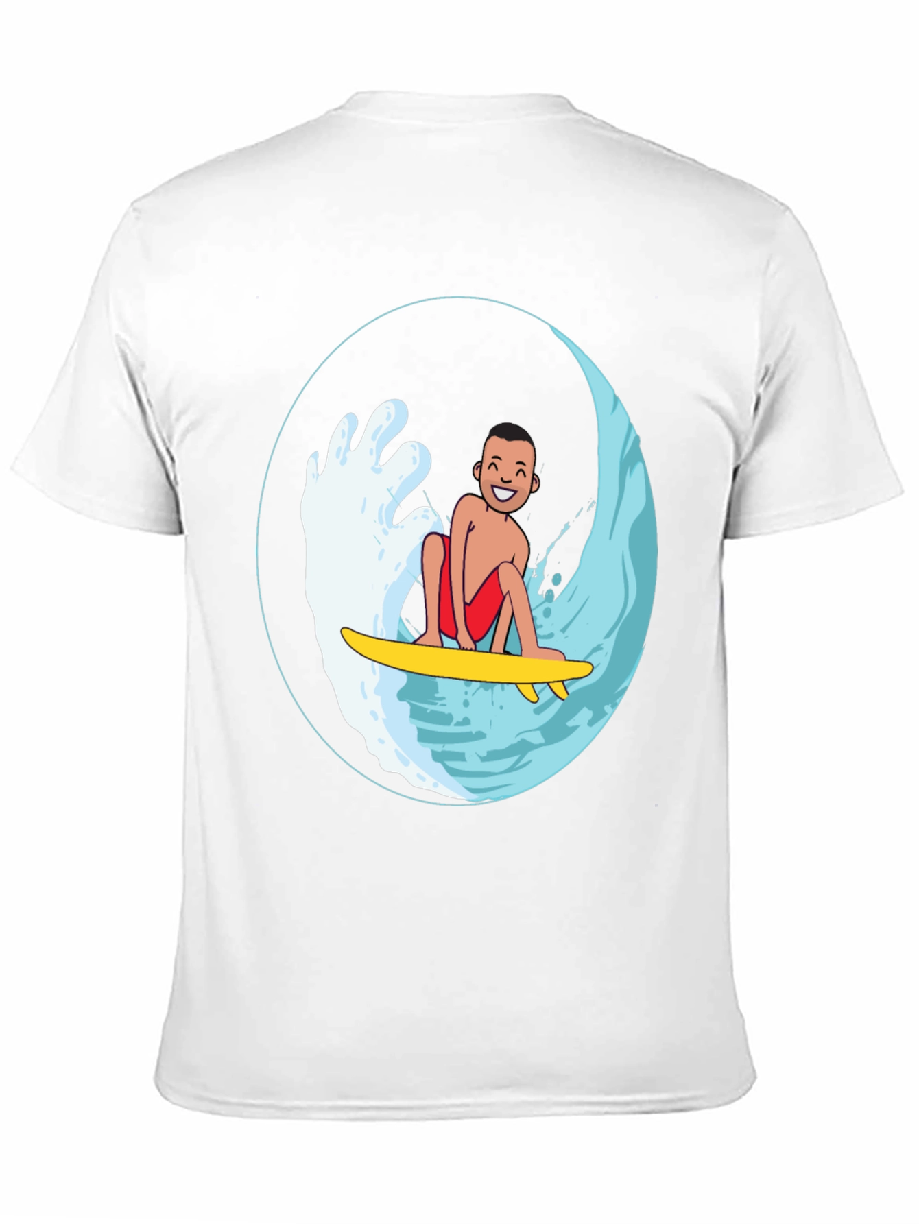 Surfer Dude Graphic T-Shirt - Black