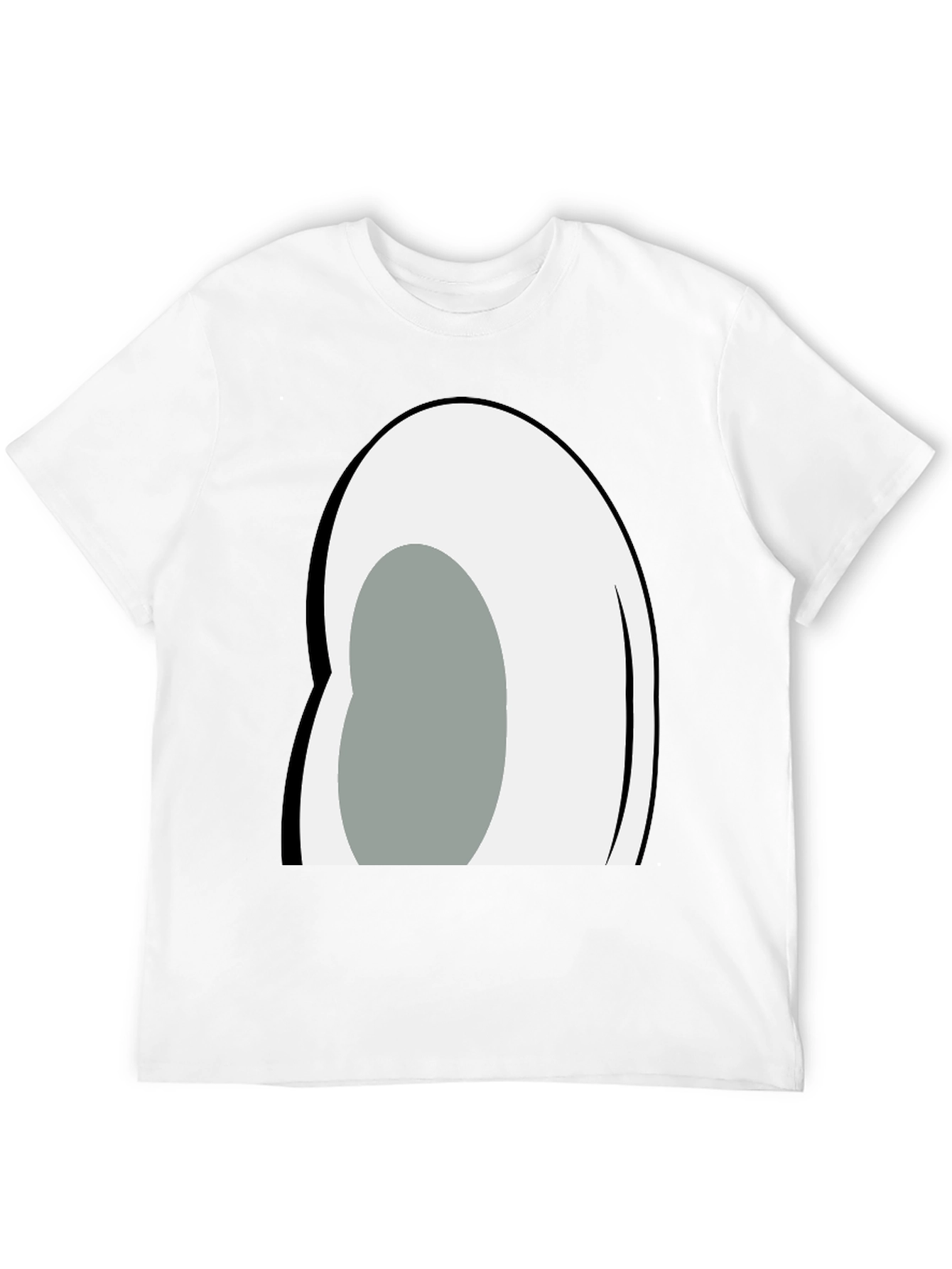 Cartoon Eye Graphic Black T-Shirt