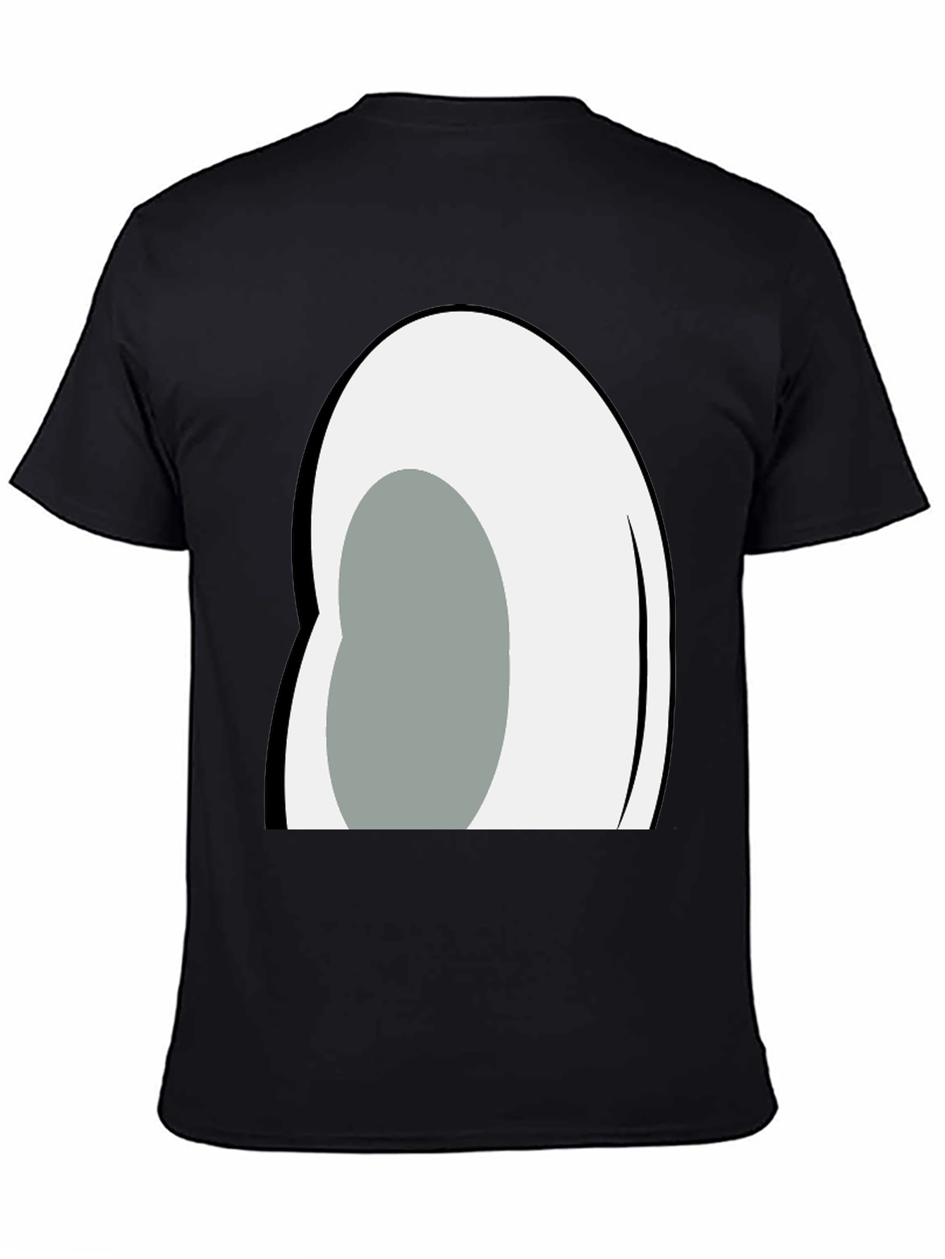 Cartoon Eye Graphic Black T-Shirt