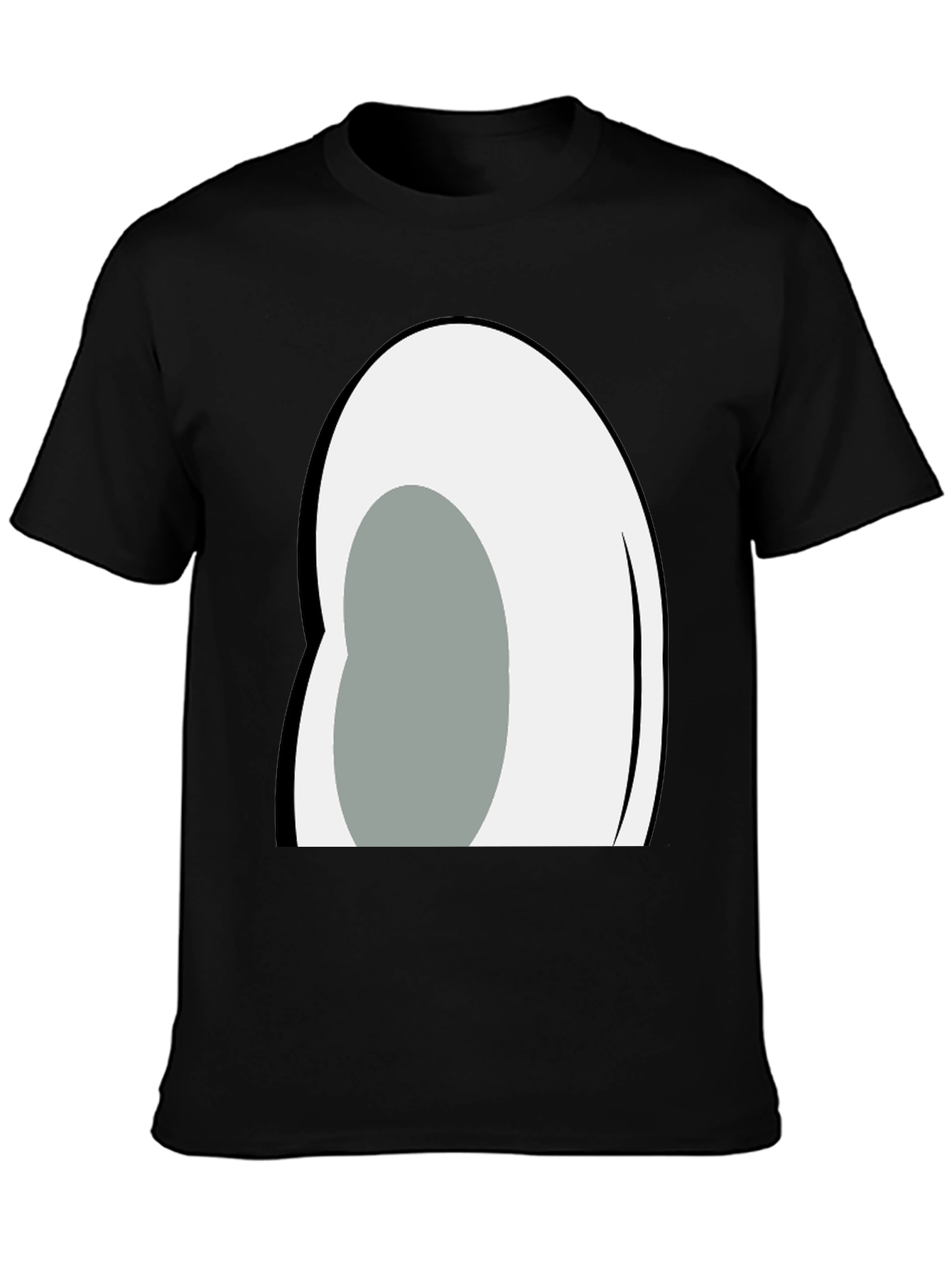 Cartoon Eye Graphic Black T-Shirt