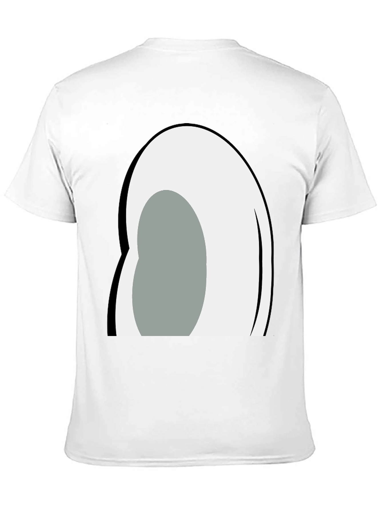 Cartoon Eye Graphic Black T-Shirt