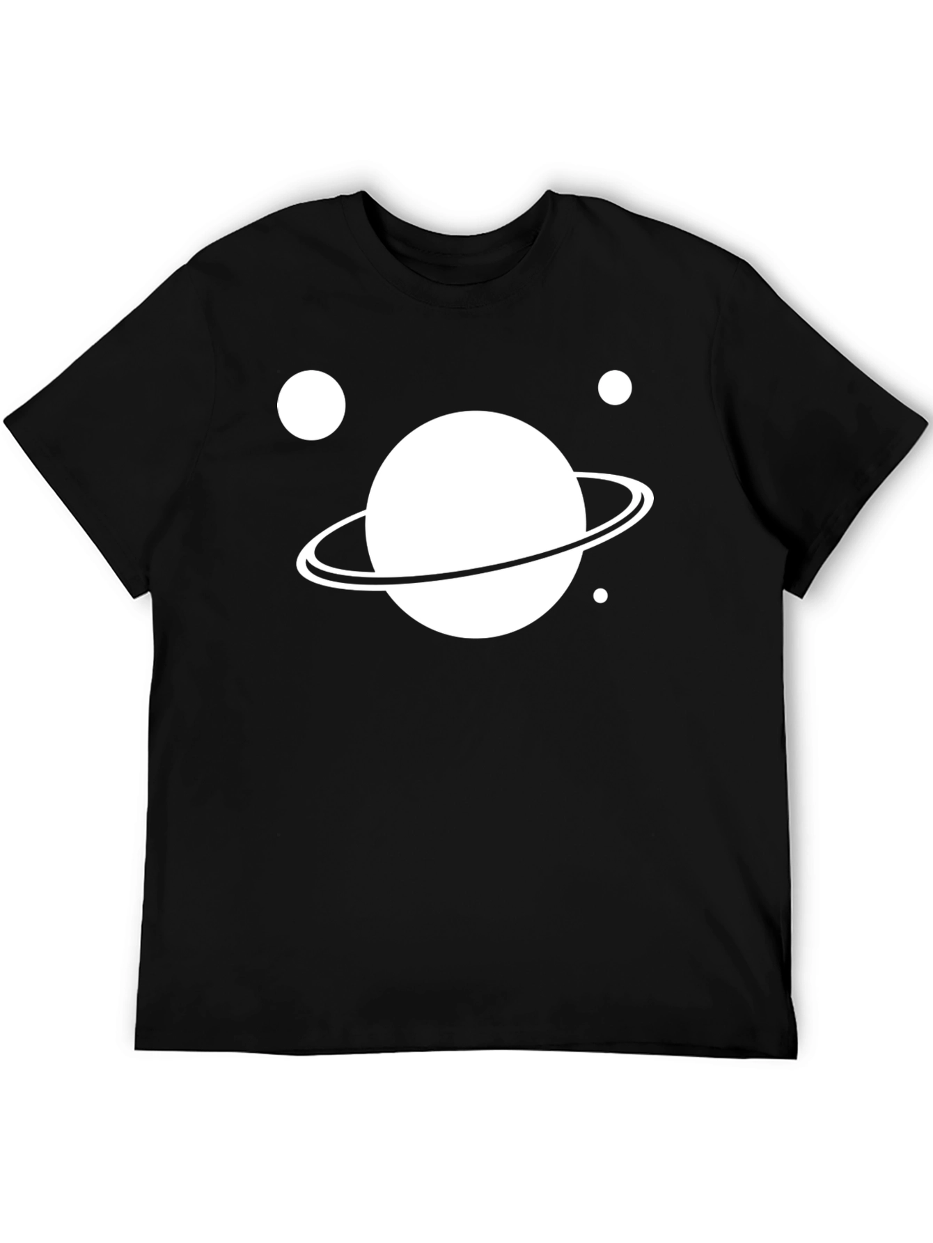 Planet Graphic Tee - Black Cotton Casual Shirt