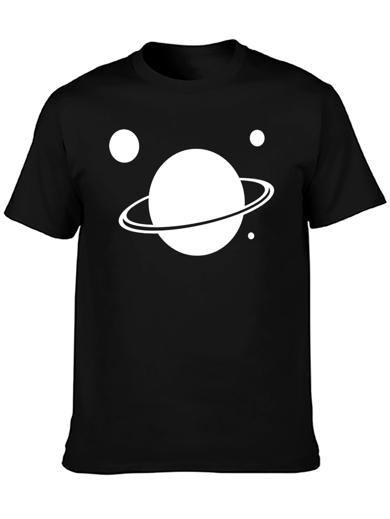 Planet Graphic Tee - Black Cotton Casual Shirt