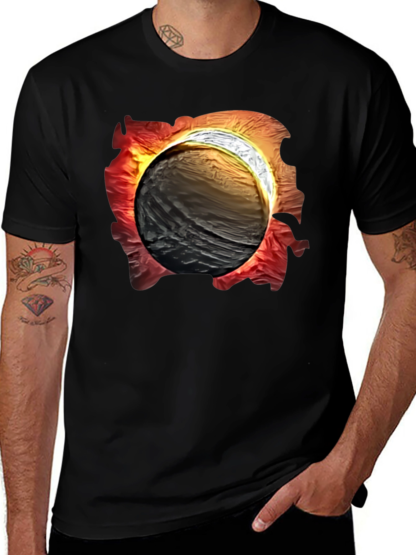 Eclipse Graphic Tee - Mens Black T-Shirt