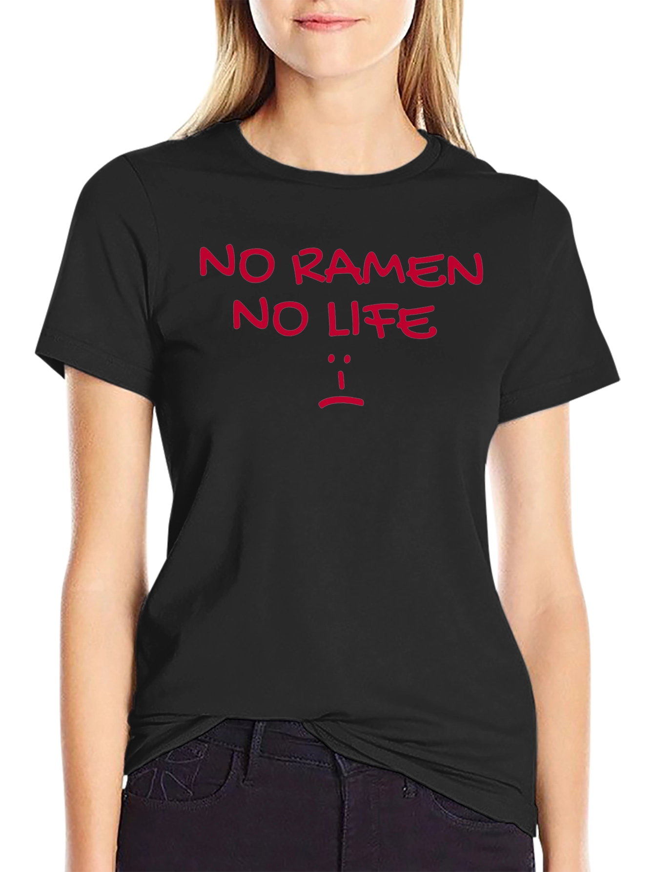 No Ramen No Life Graphic T-Shirt - Casual Style