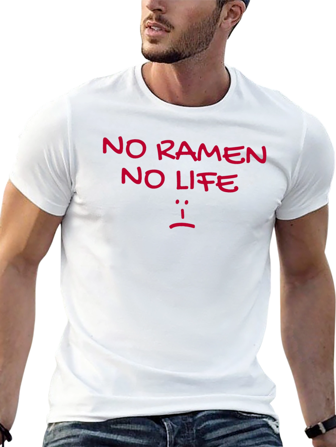 No Ramen No Life Graphic T-Shirt - Casual Style