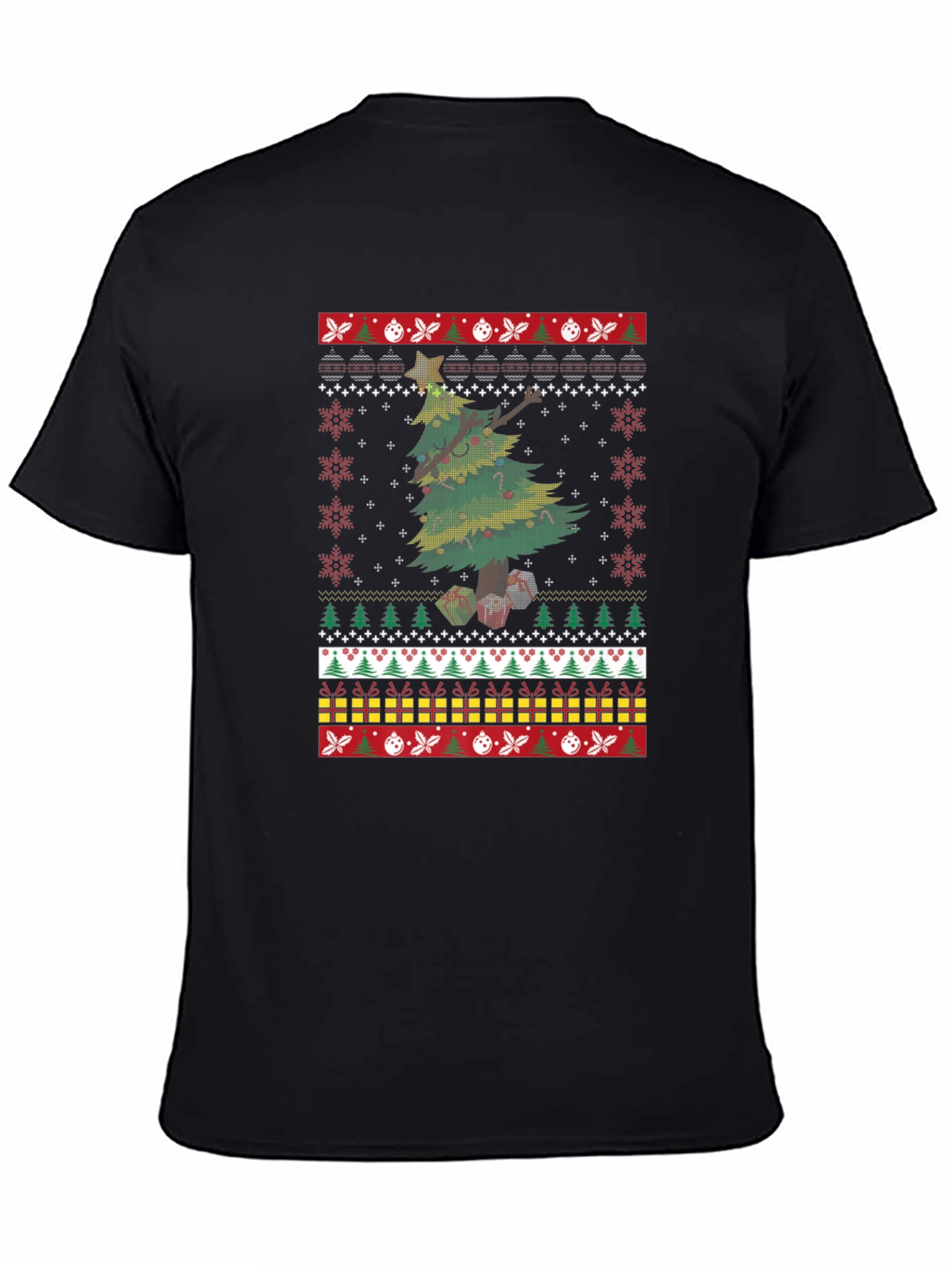 Festive Christmas Tree Ugly Sweater T-Shirt