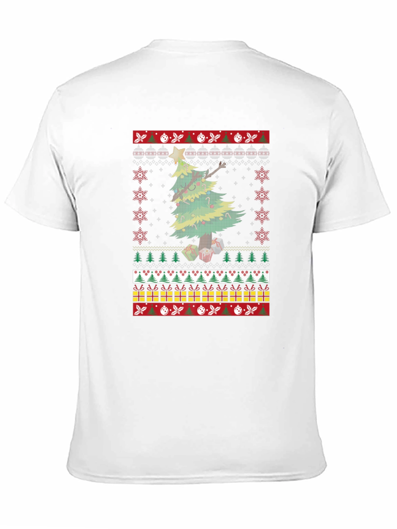 Festive Christmas Tree Ugly Sweater T-Shirt