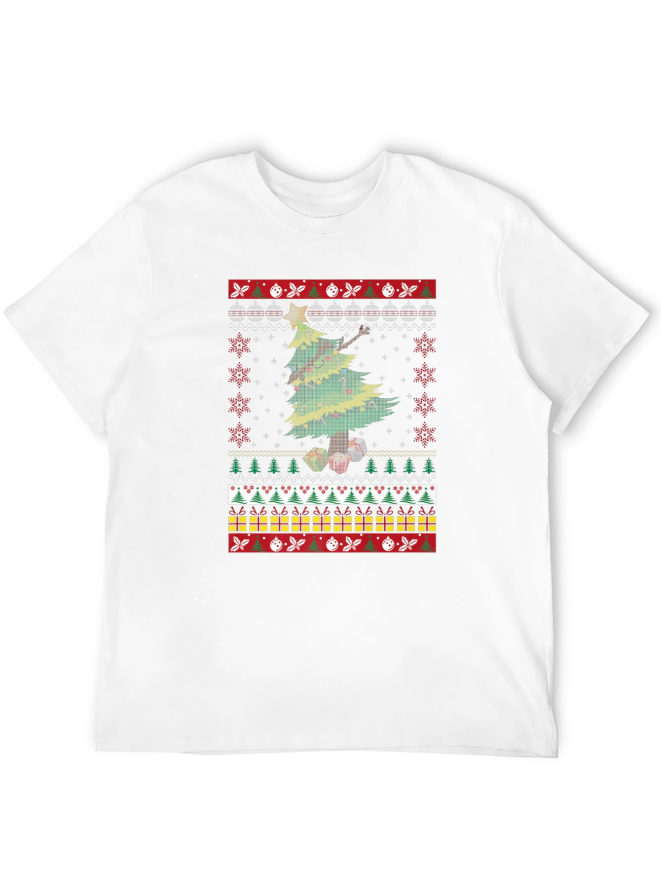 Festive Christmas Tree Ugly Sweater T-Shirt