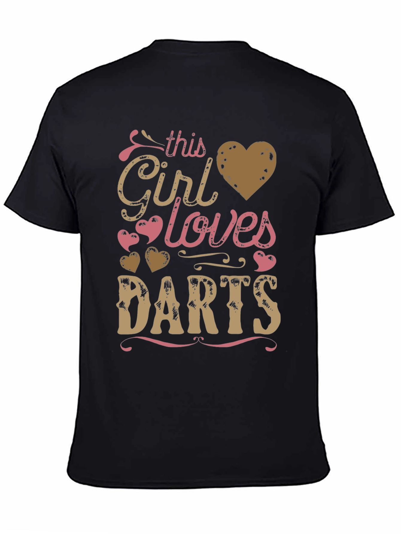 Girl Loves Darts Graphic T-Shirt