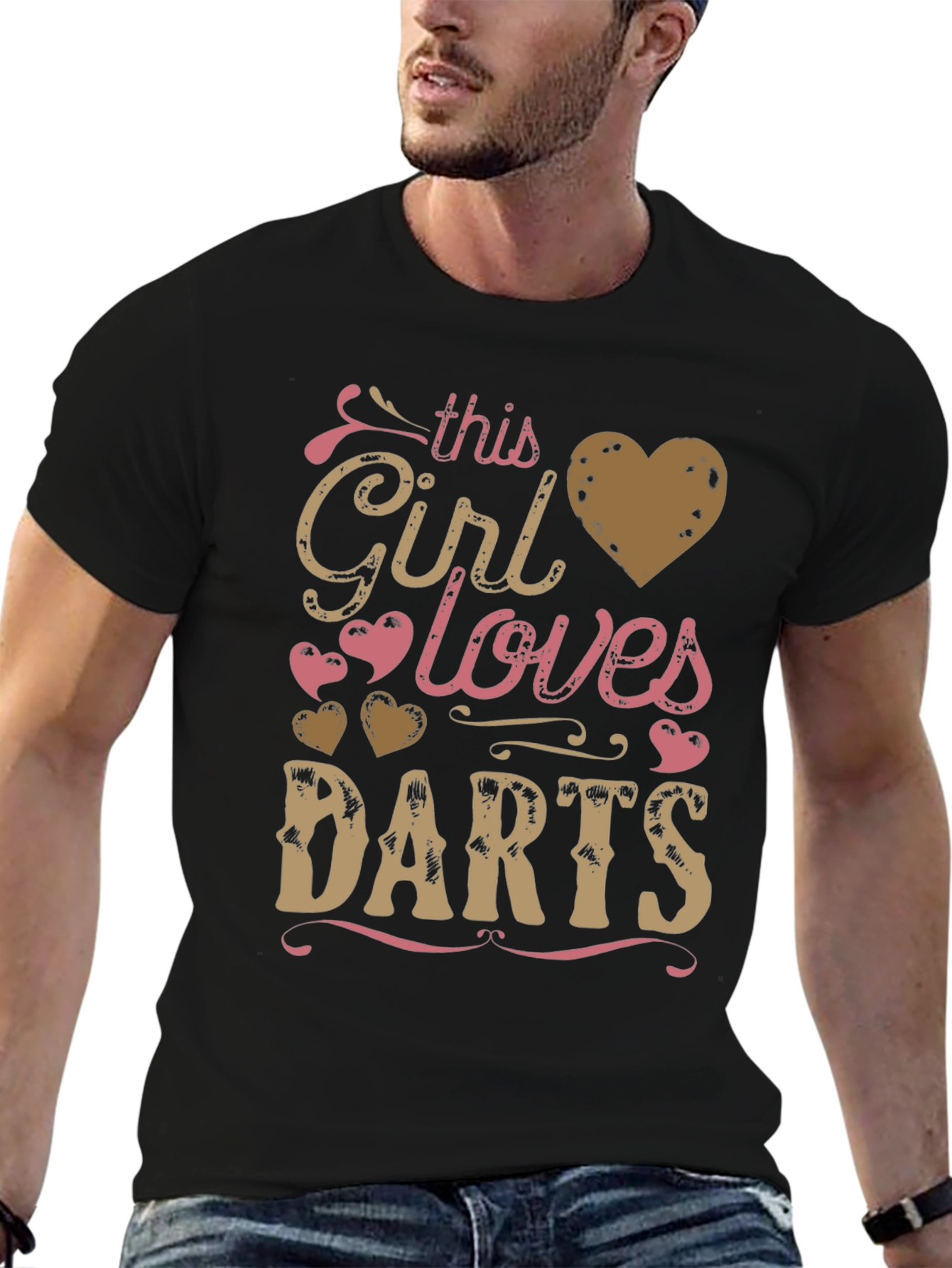 Girl Loves Darts Graphic T-Shirt