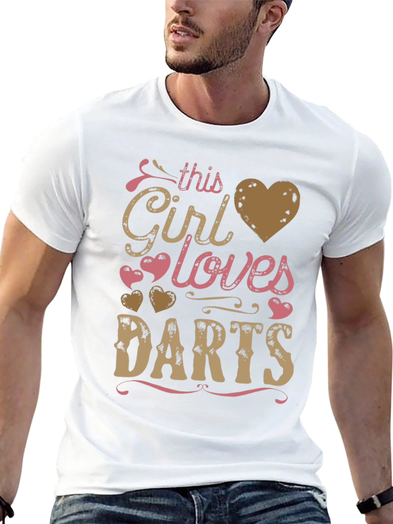 Girl Loves Darts Graphic T-Shirt