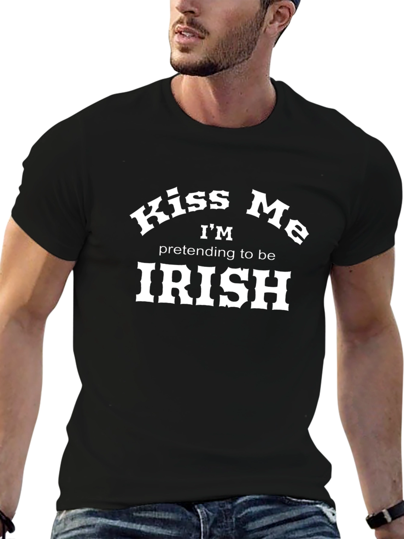 Kiss Me Im Pretending to be Irish Black T-Shirt