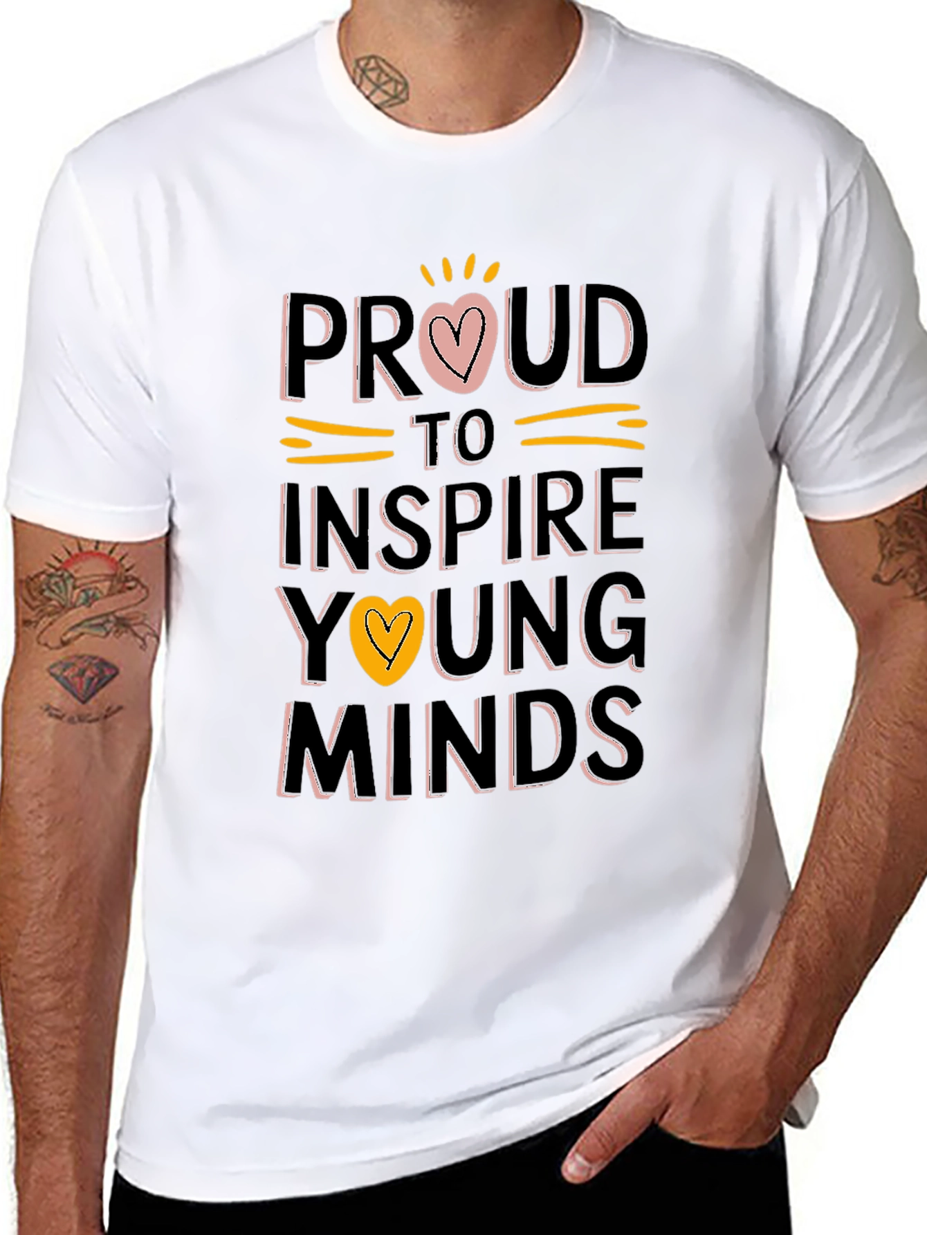 Proud Teacher T-Shirt Inspire Young Minds