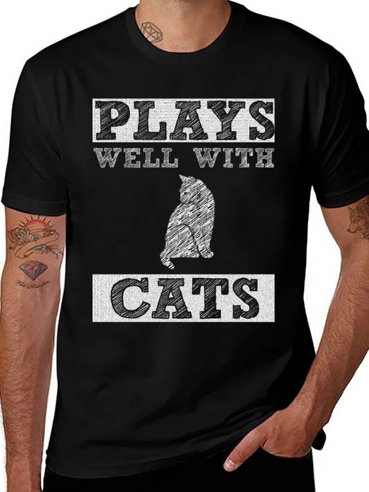 Plays Well with Cats T-Shirt