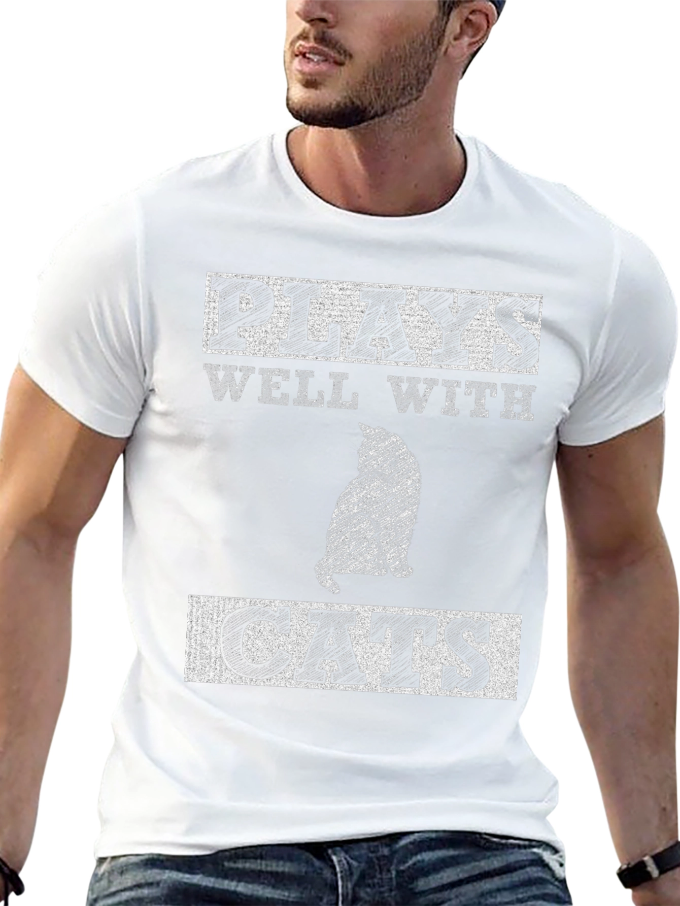 Plays Well with Cats T-Shirt