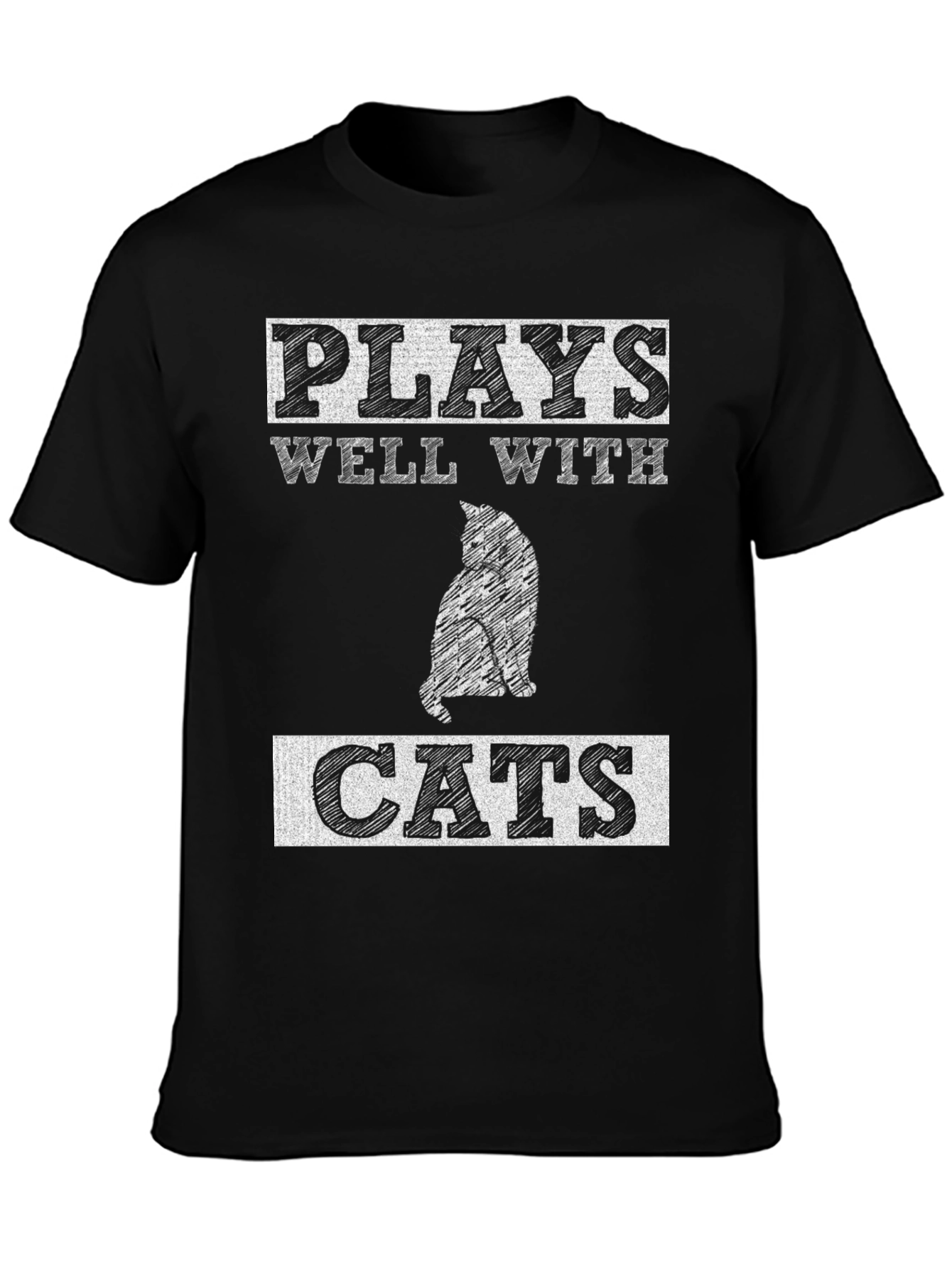 Plays Well with Cats T-Shirt