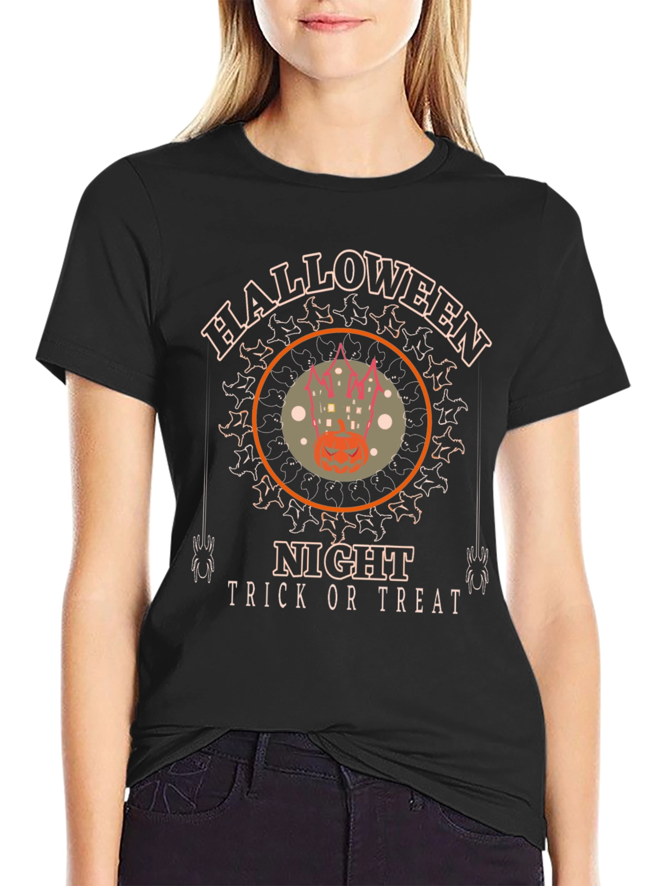 Halloween Night Trick or Treat Graphic Tee