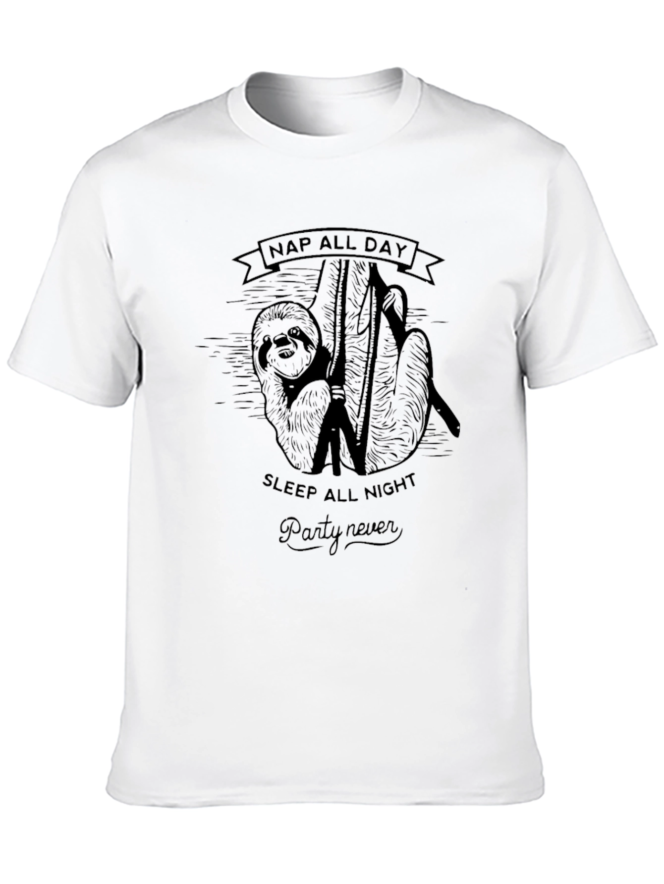 Nap All Day Sloth Graphic T-Shirt