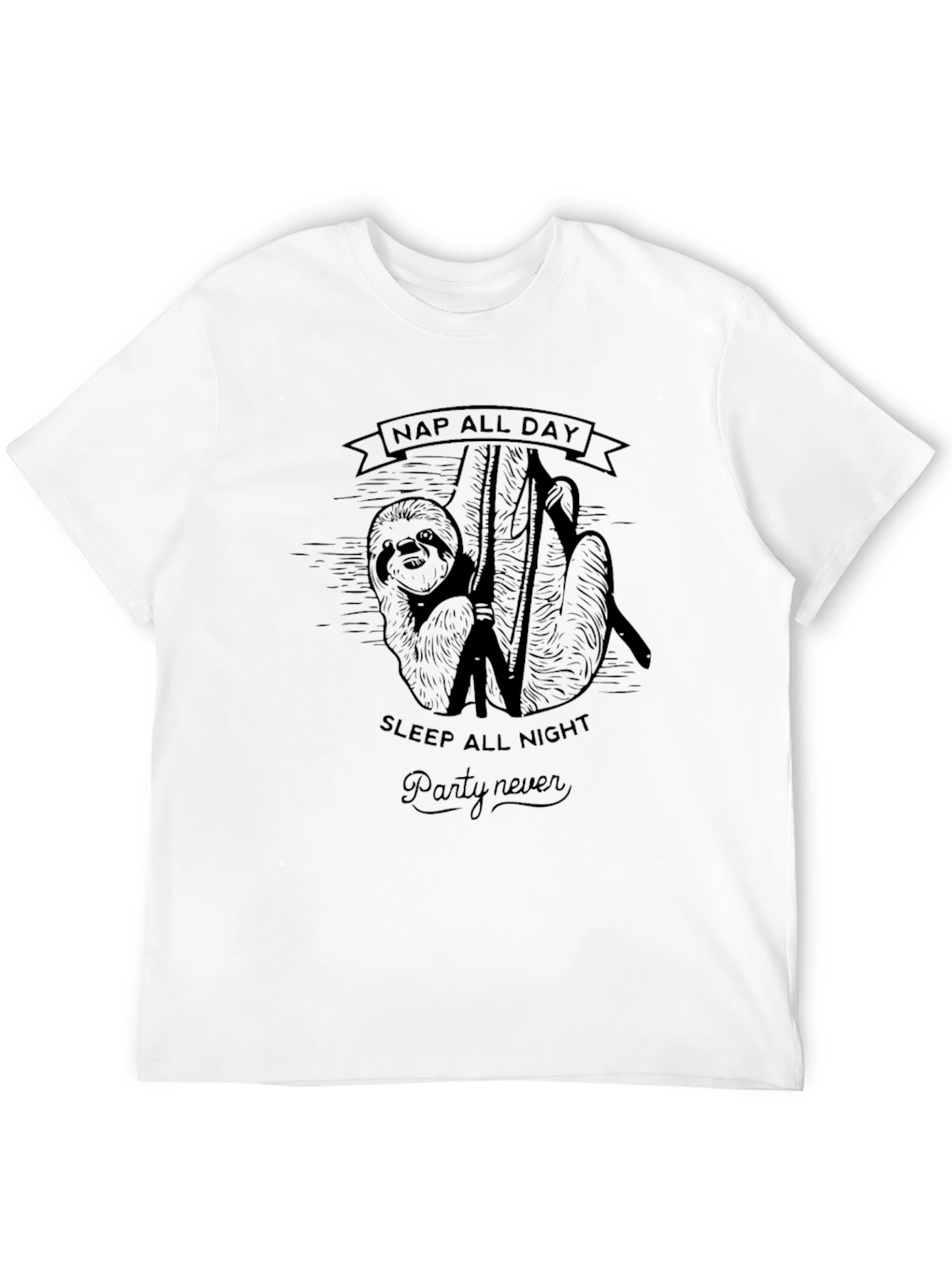 Nap All Day Sloth Graphic T-Shirt