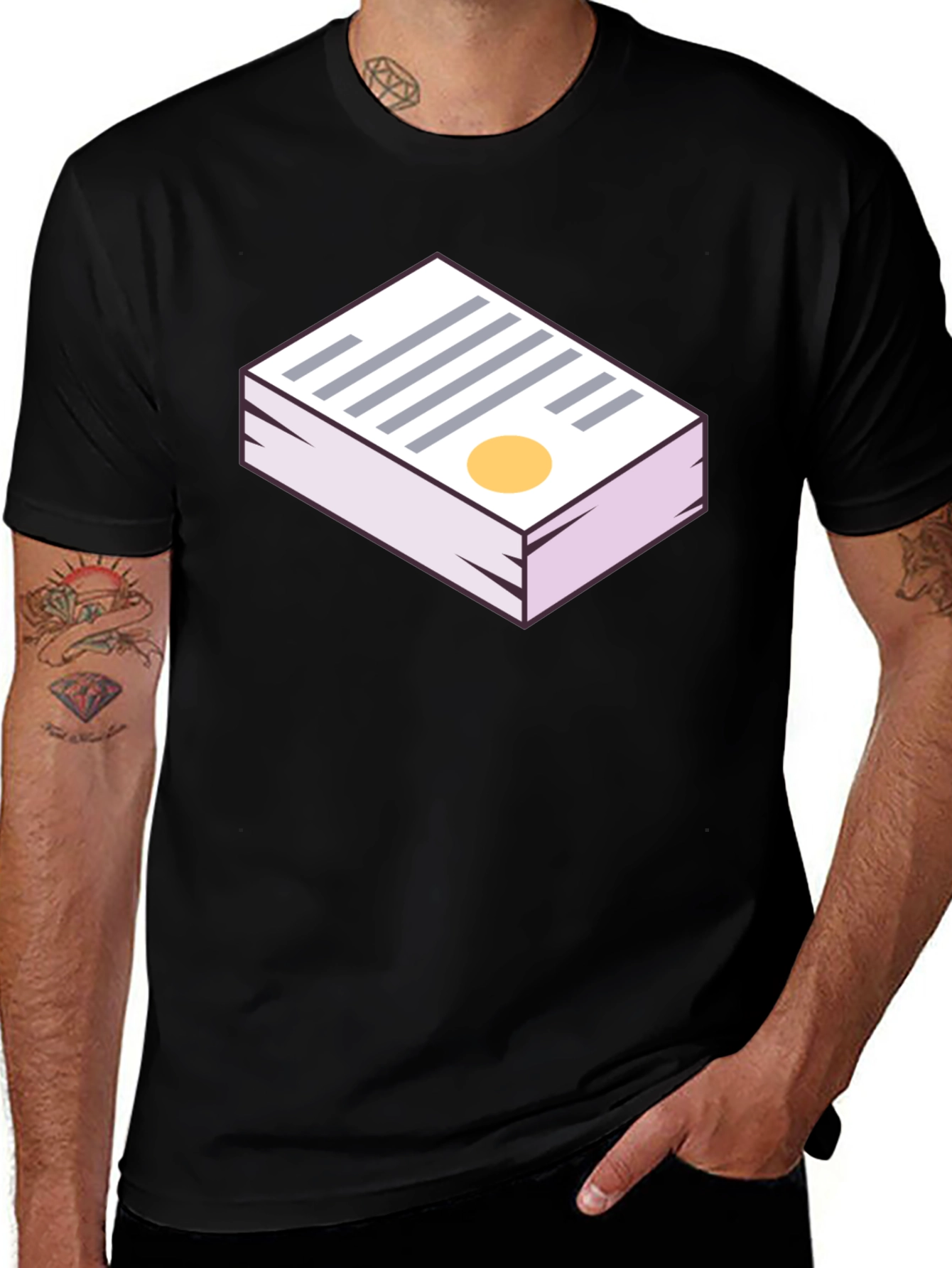 Statement Graphic Tee - Black Casual Shirt