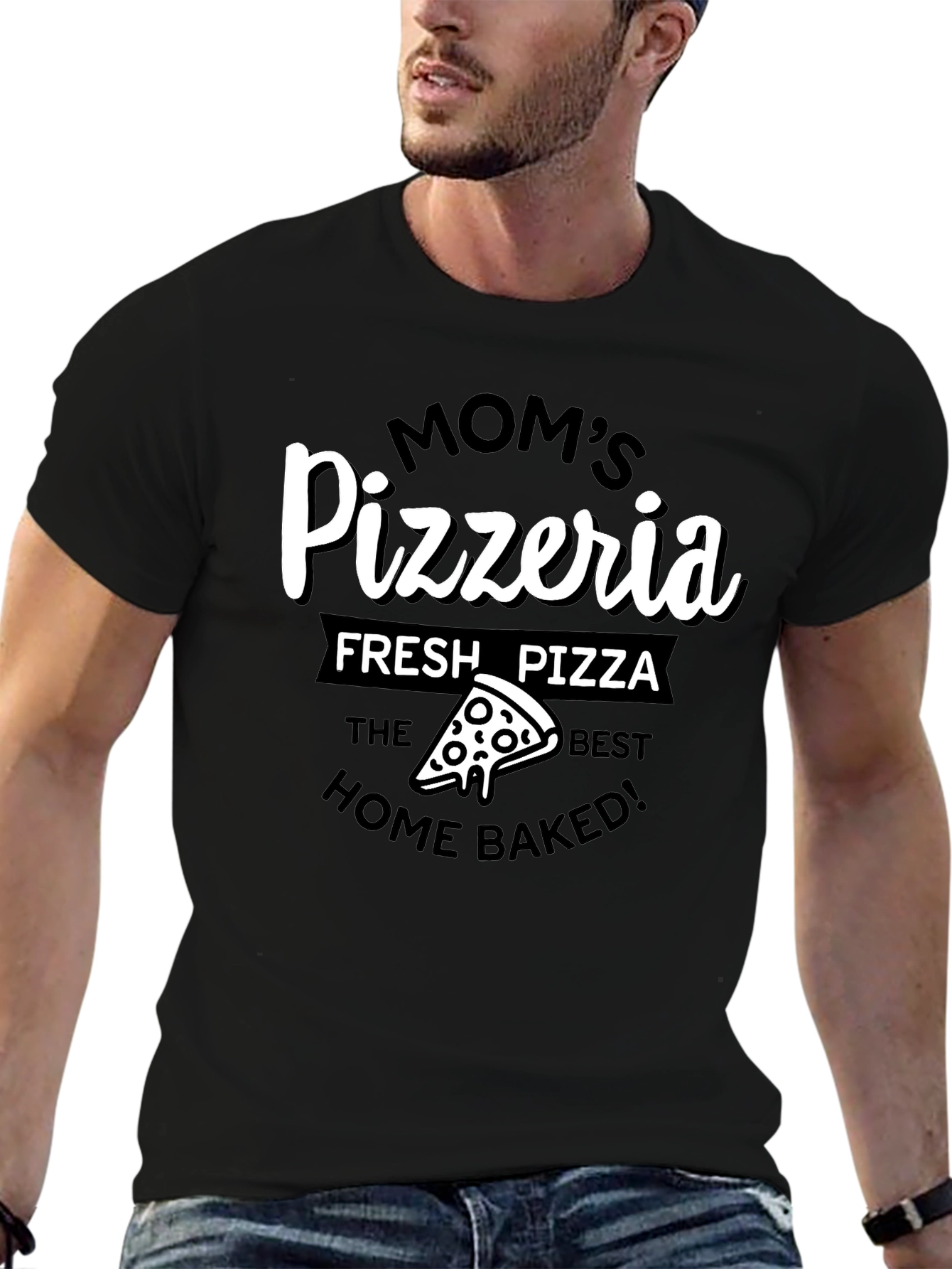 Moms Pizzeria Graphic T-Shirt - Fresh Pizza Tee