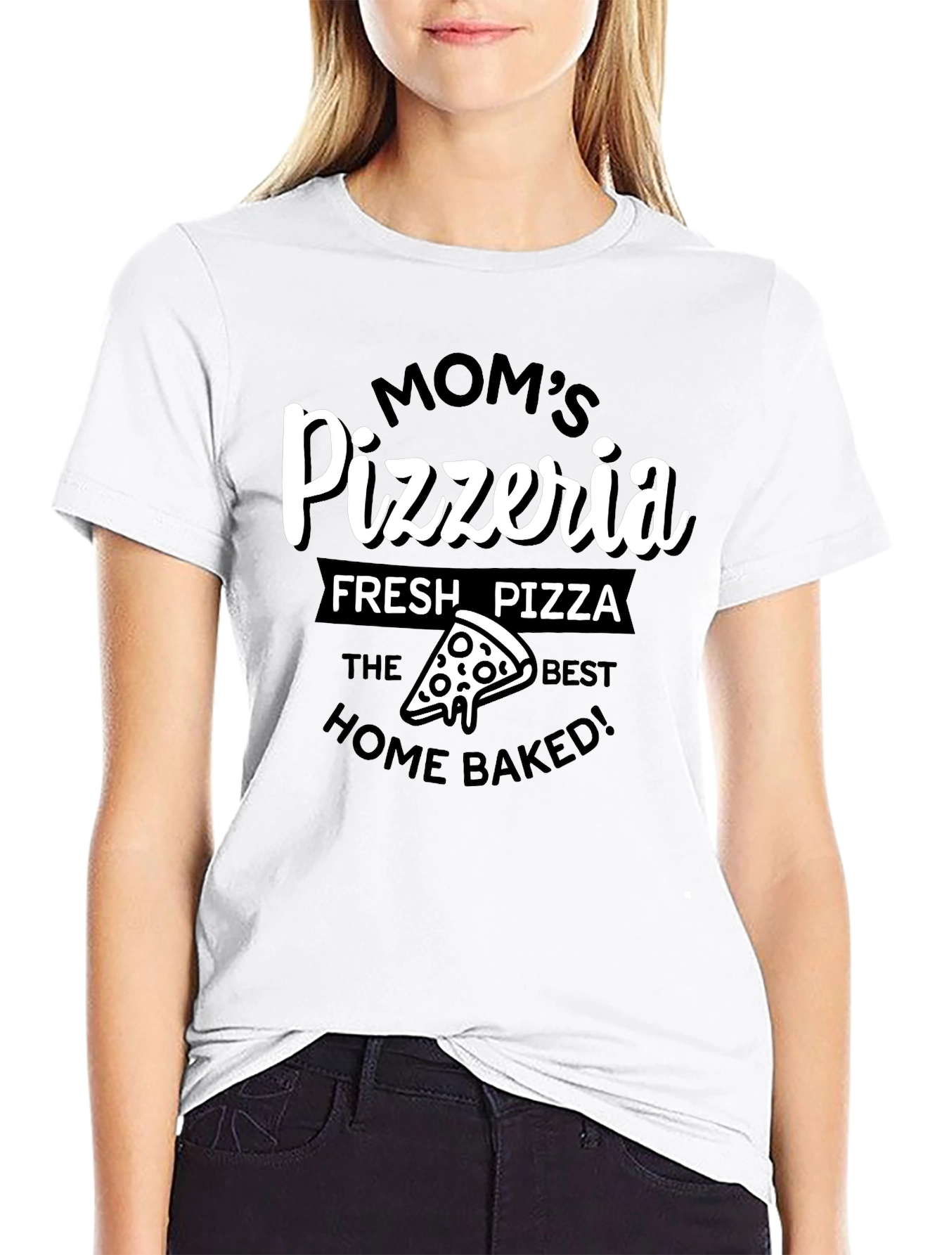 Moms Pizzeria Graphic T-Shirt - Fresh Pizza Tee