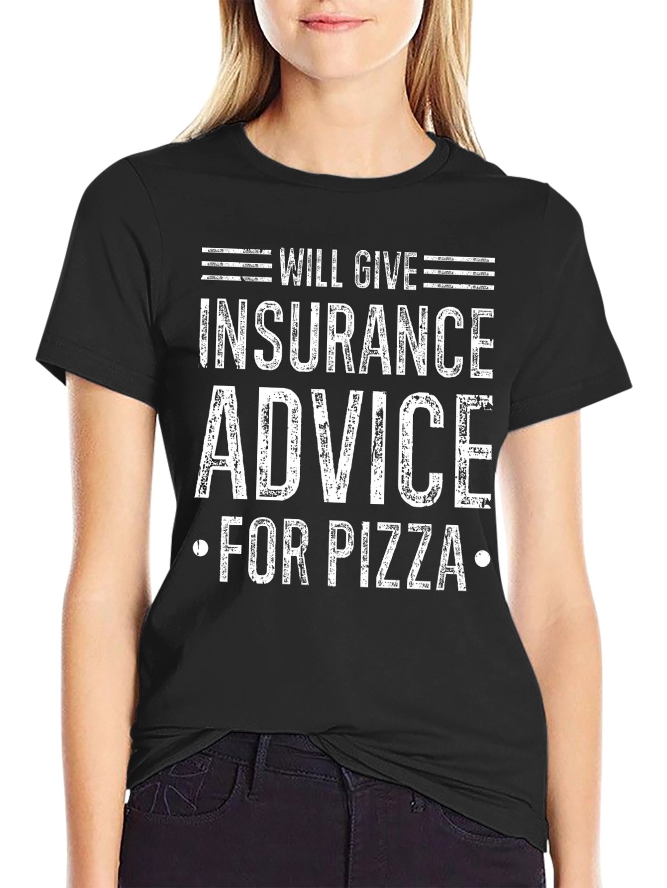 Insurance Advice Pizza Graphic Tee