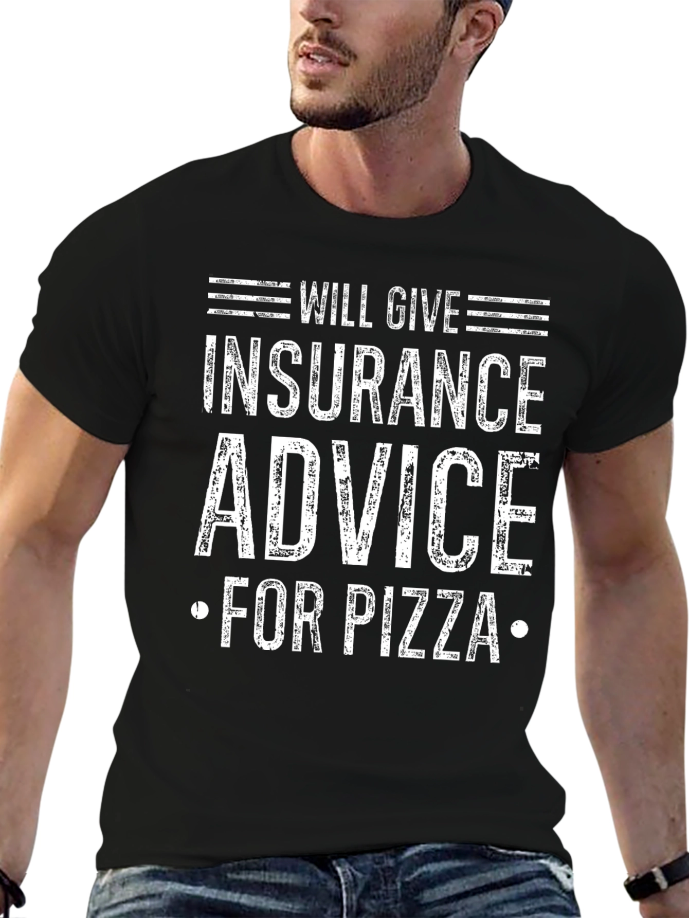 Insurance Advice Pizza Graphic Tee
