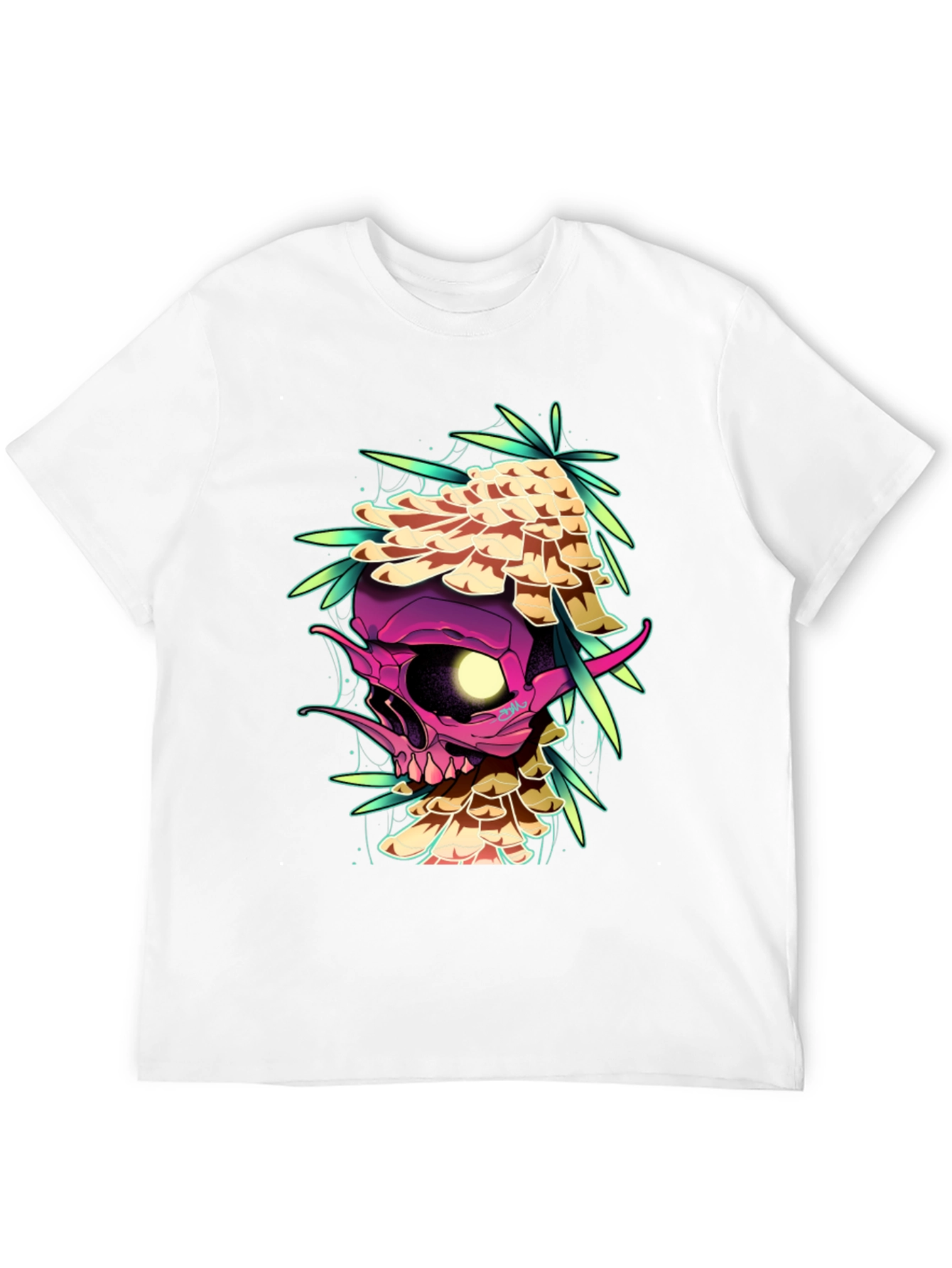 Skull Mushroom Graphic Tee - Edgy Style